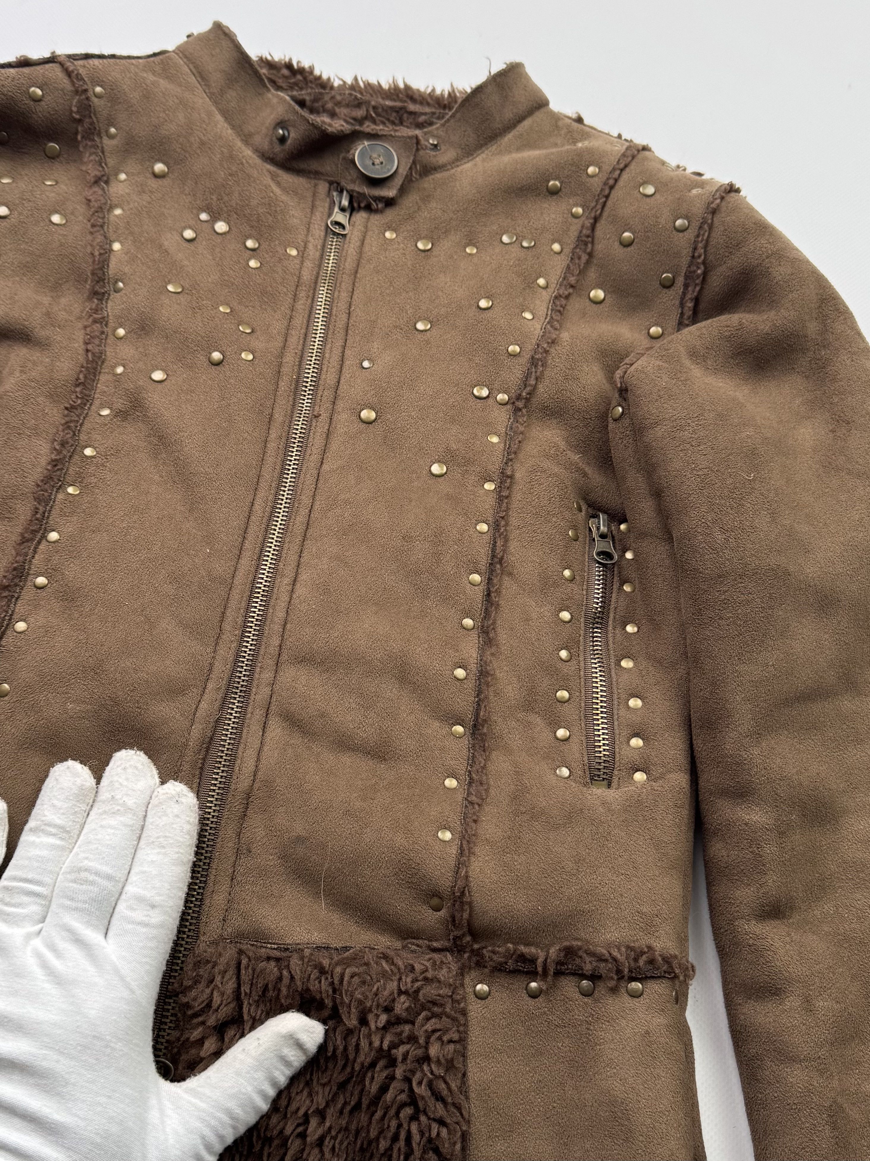 Japanese Brand Vintage Faux Sheepskin Cropped Jacket B773(V409)E2 Size S / US 4 / IT 40 - 4 Thumbnail