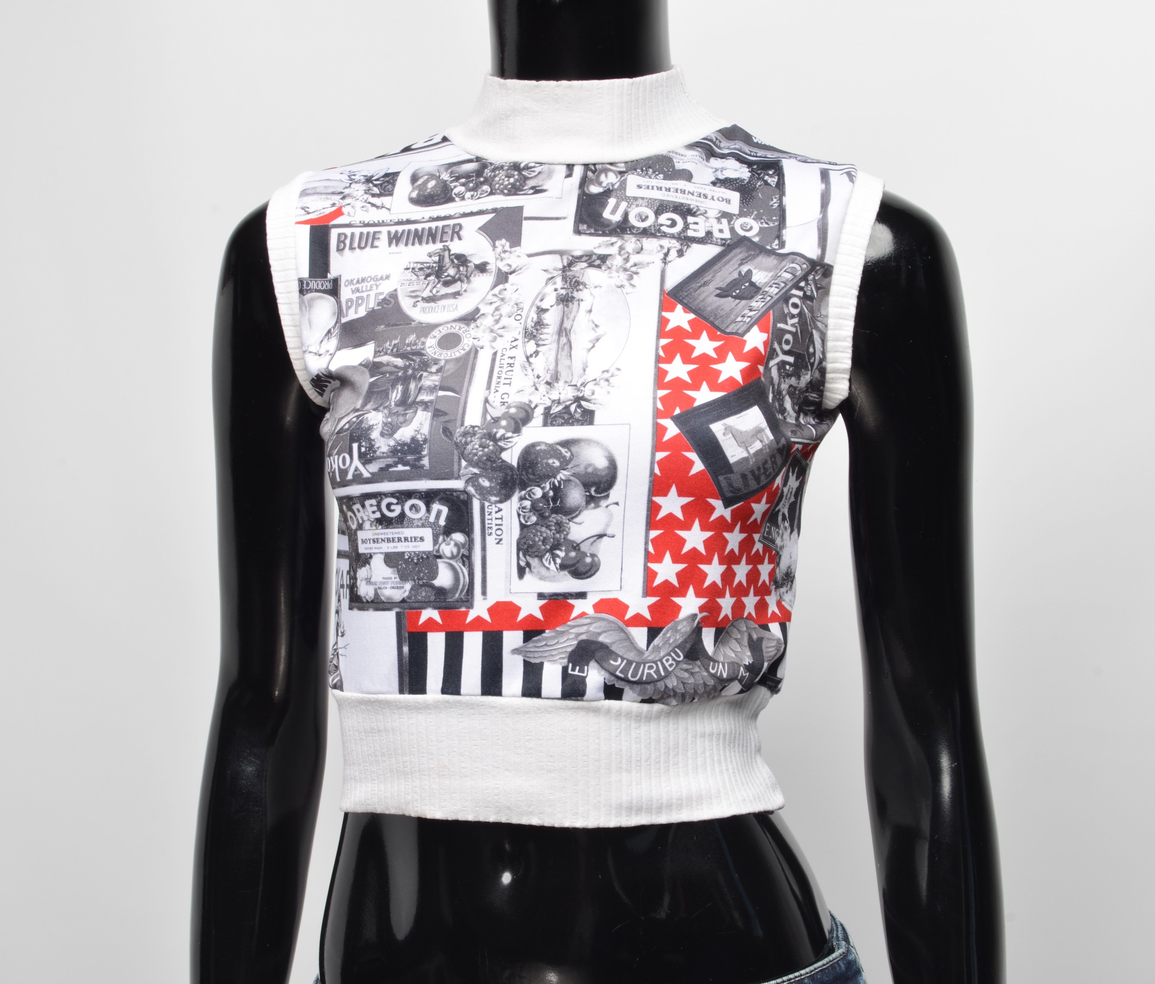 Vintage Vintage Good Mode Gazette Print Y2K Top Galliano style Size S / US 4 / IT 40 - 2 Thumbnail