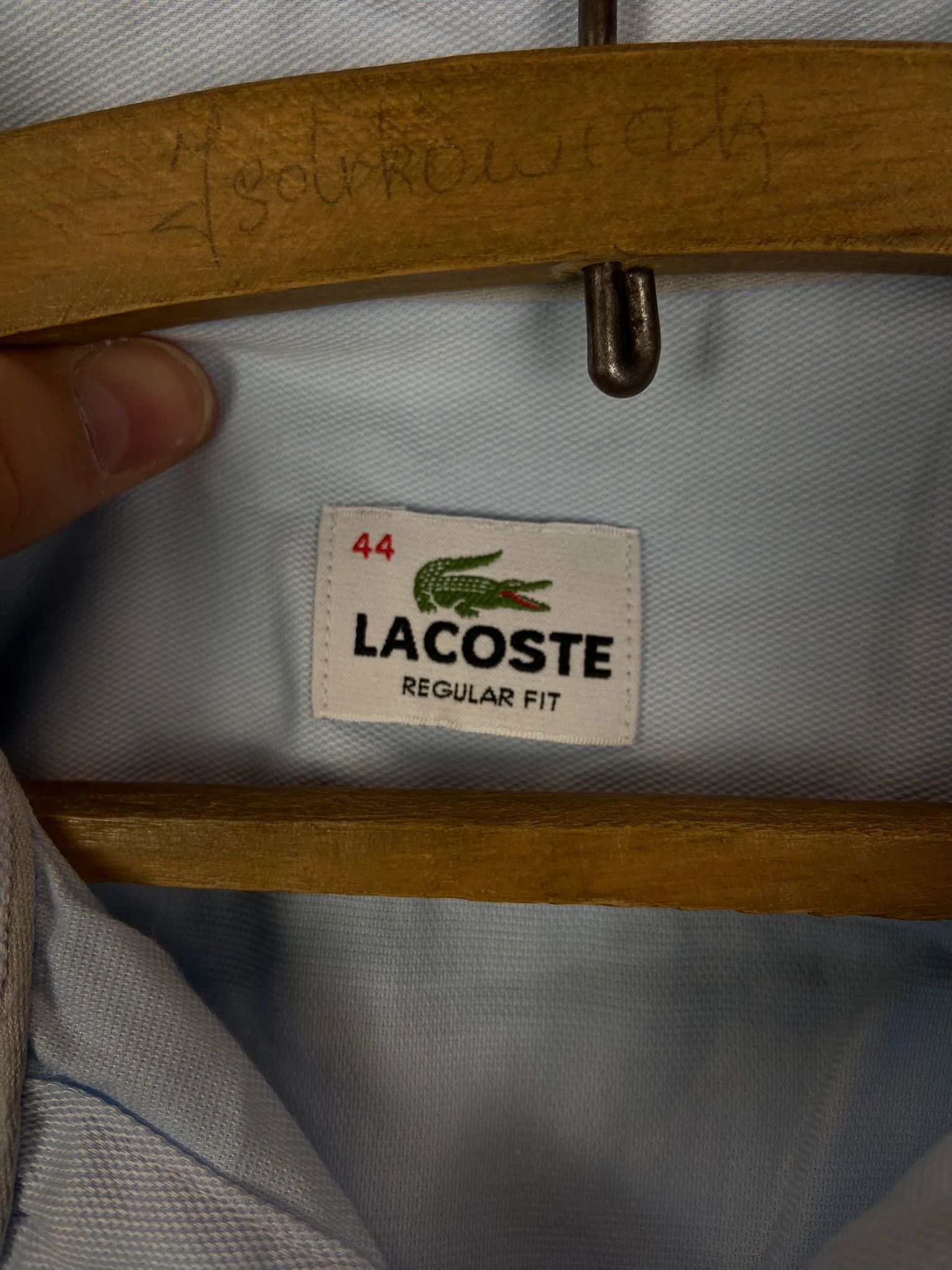 Lacoste Lacoste Shirt Baby Blue Long Sleeve Embroidered Logo Size US XL / EU 56 / 4 - 3 Thumbnail
