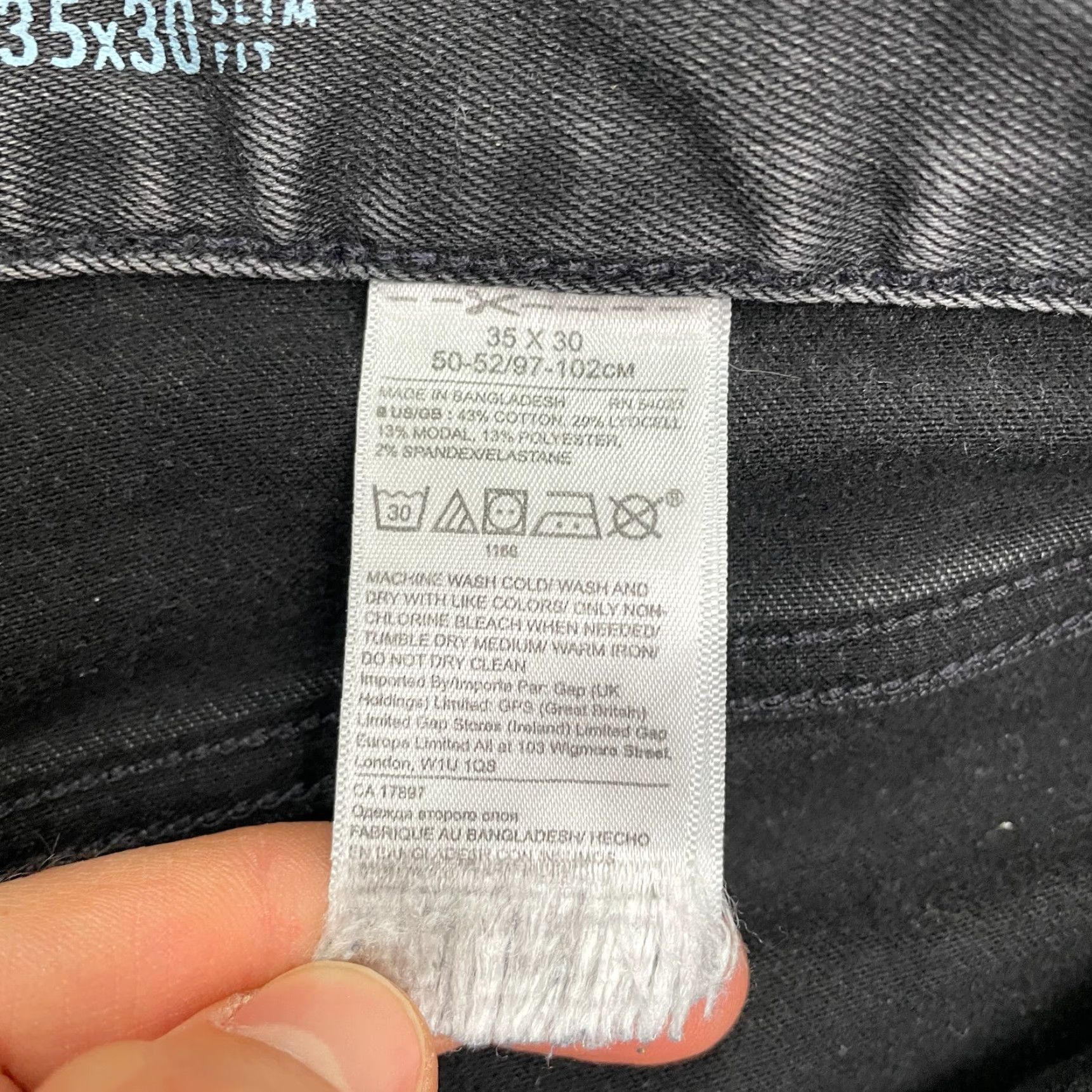 Banana Republic Banana Republic Traveler Slim Fit Denim Jeans Mens 35x30 Black Straight Casual Size US 35 - 7 Thumbnail