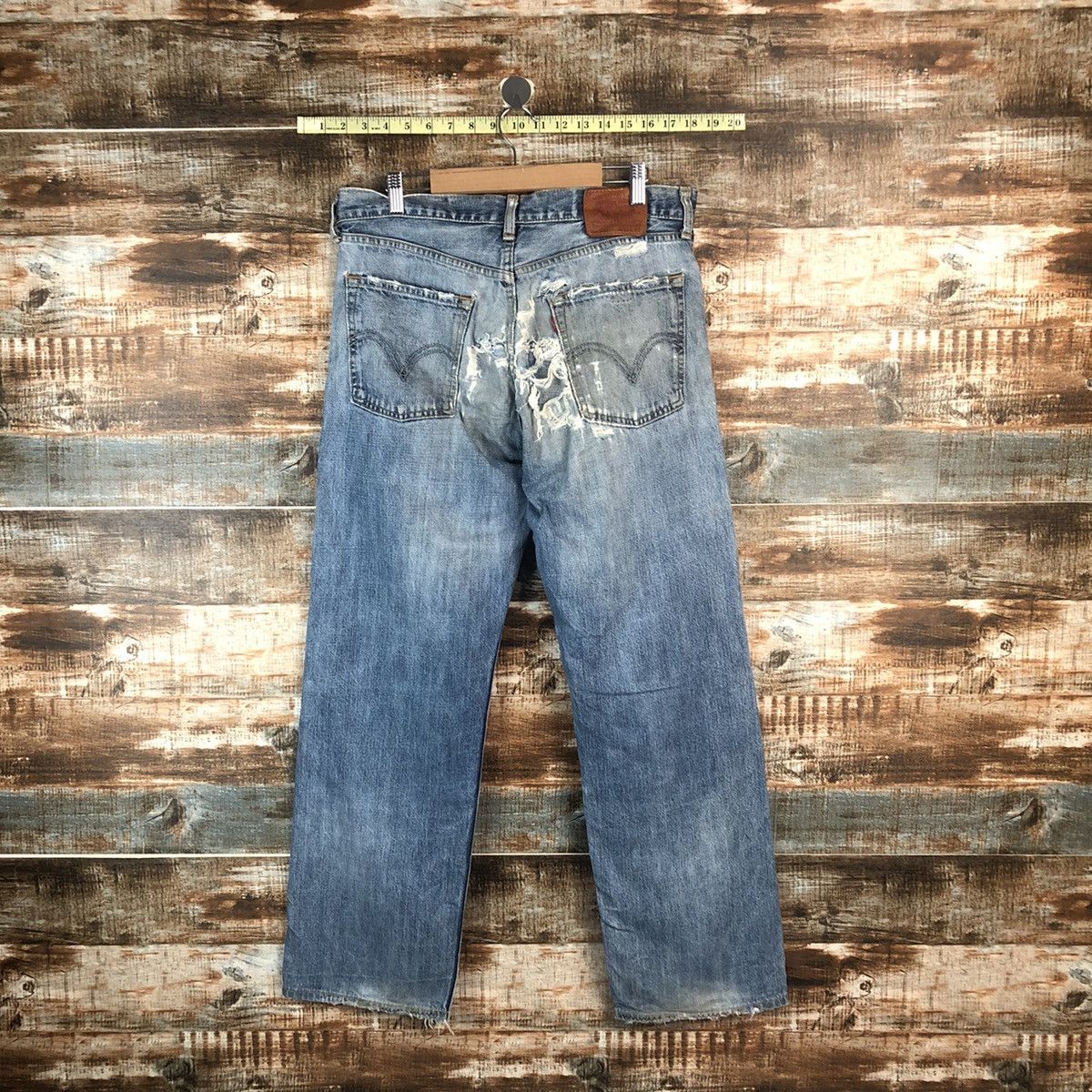 Levi's Levis Blue Distressed ripped Denim Pants #A2119 Size US 32 / EU 48 - 16 Thumbnail