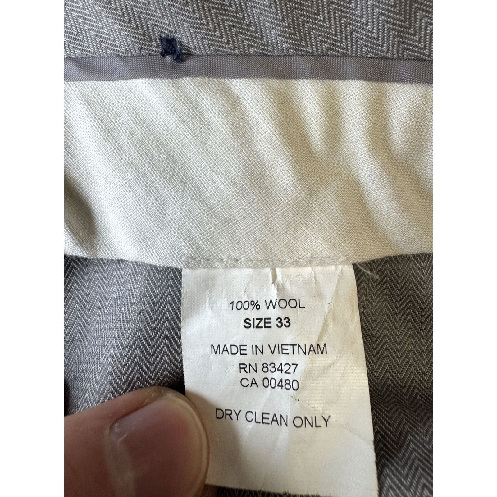 Vintage VINTAGE Ballin Dress Pants Flat Front 33x33 Wool Blue Men 33 Inseam Regular Seasonal Formal Size US 33 - 4 Thumbnail