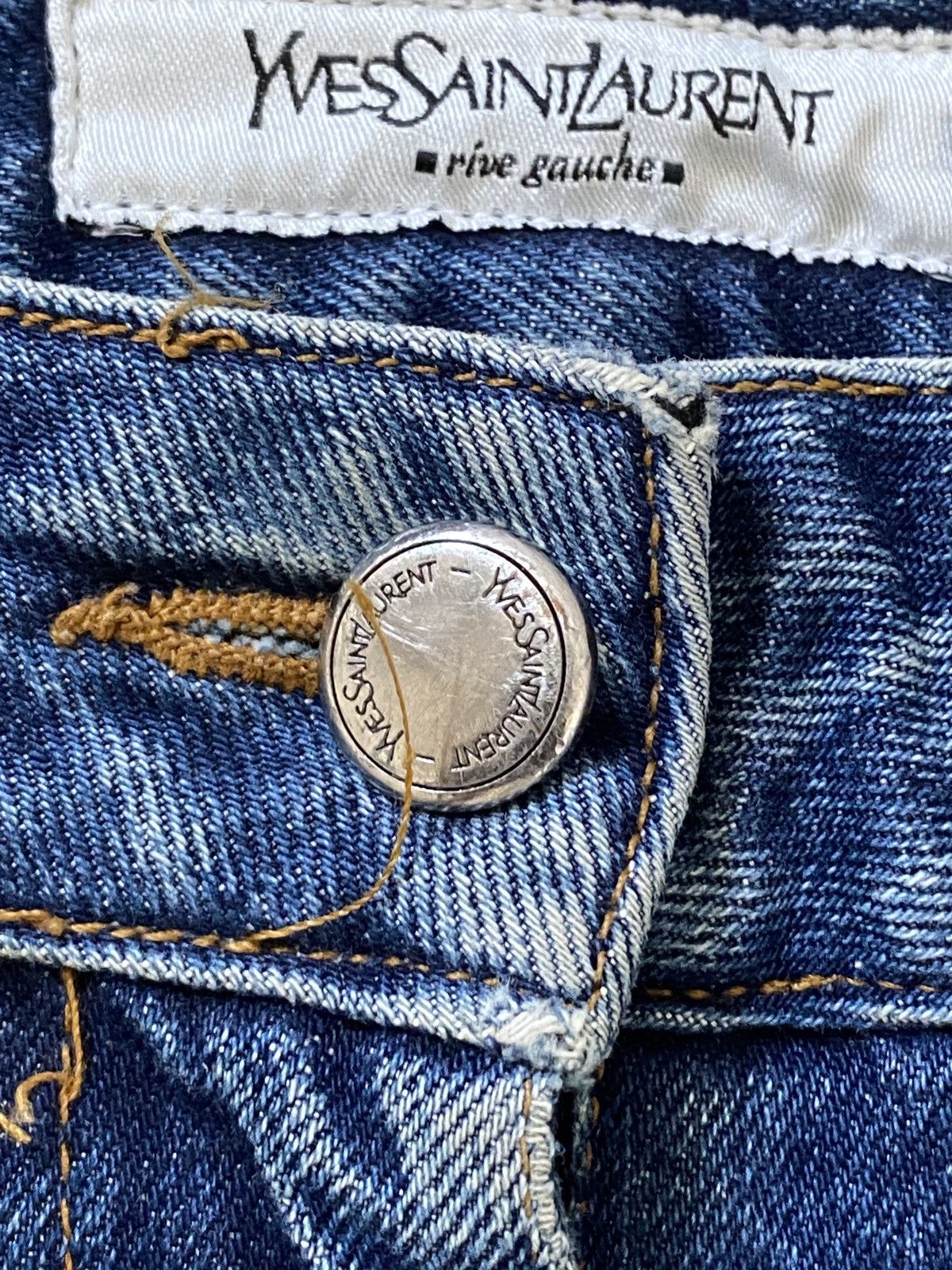 Yves Saint Laurent AW2004 Tom Ford Era YSL Washed Flared Denim Size US 28 / EU 44 - 15 Thumbnail