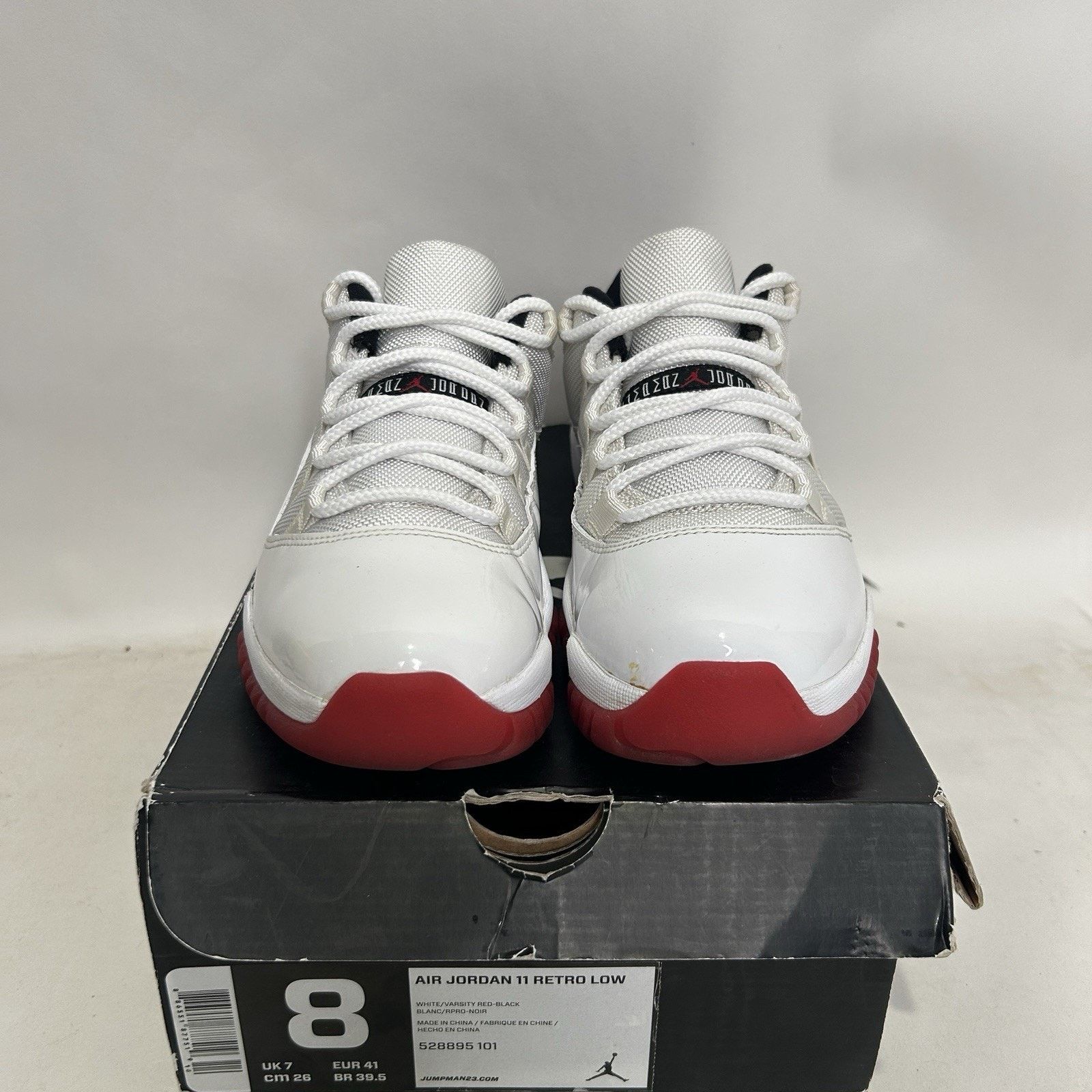 Jordan Brand Nike Air Jordan Retro XI Low “Cherry/White Red" Size US 8 / EU 41 - 2 Thumbnail