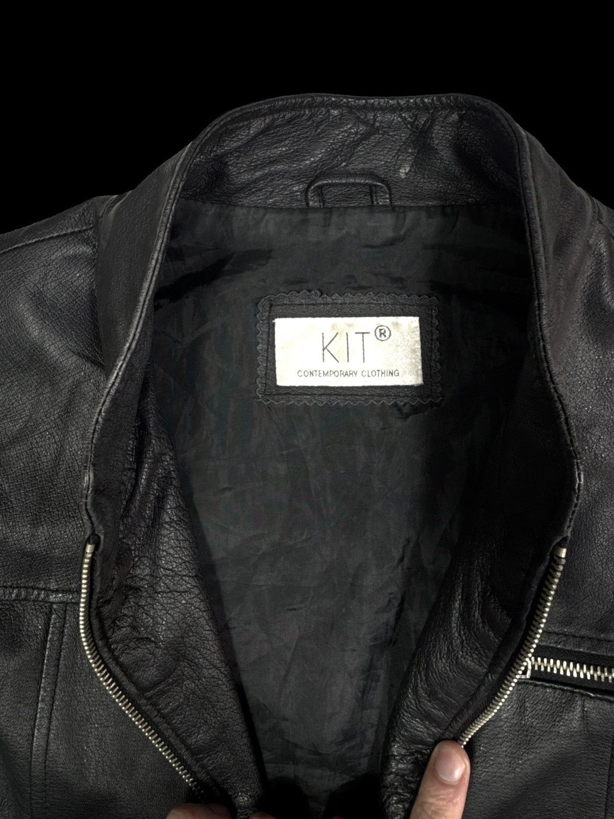Other ‼️free ship‼️ Vintage avant garde leather jacket skinny fit Size US S / EU 44-46 / 1 - 3 Thumbnail