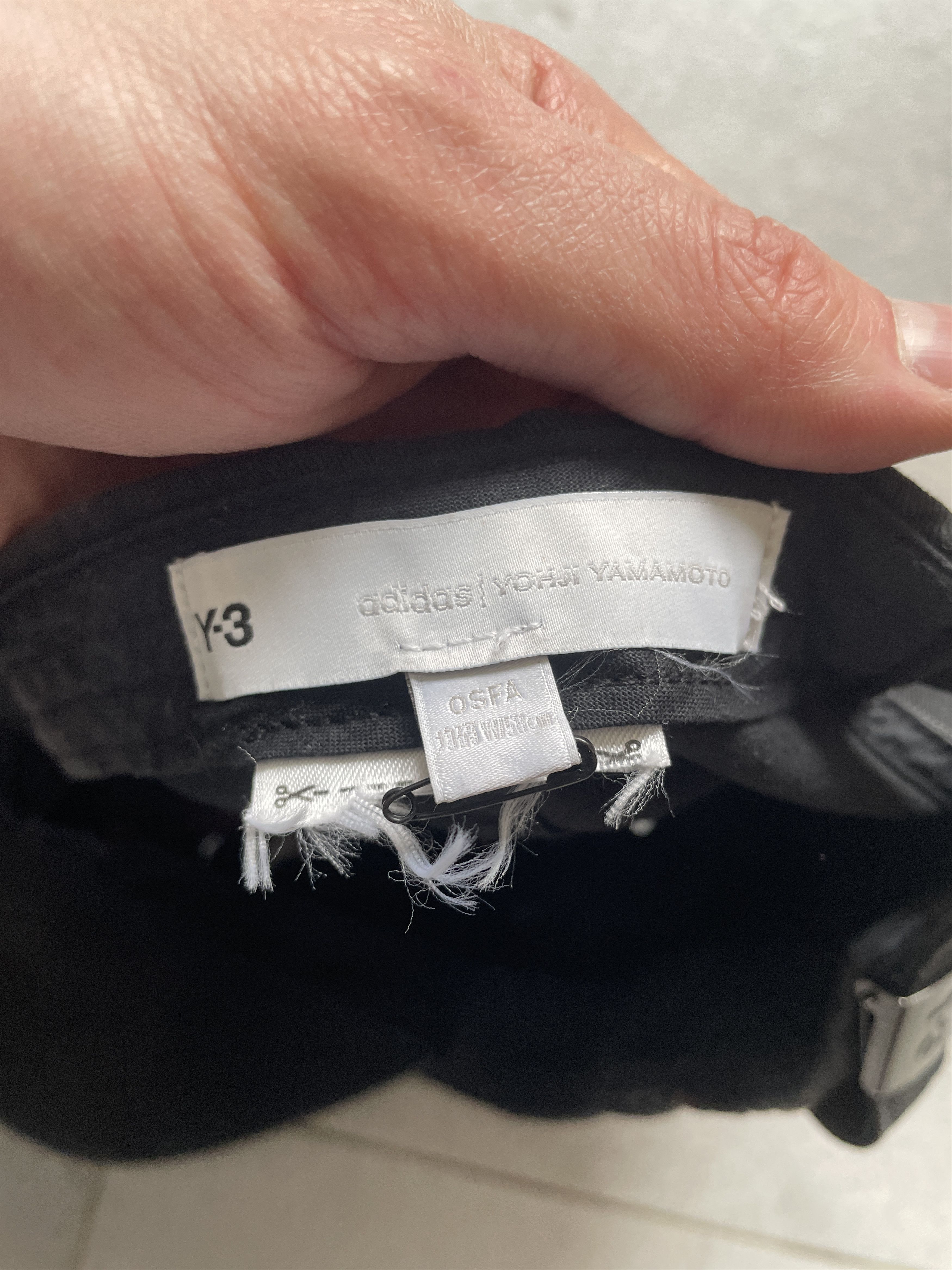 Yohji Yamamoto Y2K ADIDAS X YOHJI YAMAMOTO BLACK DISTRESSED CAP Size ONE SIZE - 3 Thumbnail