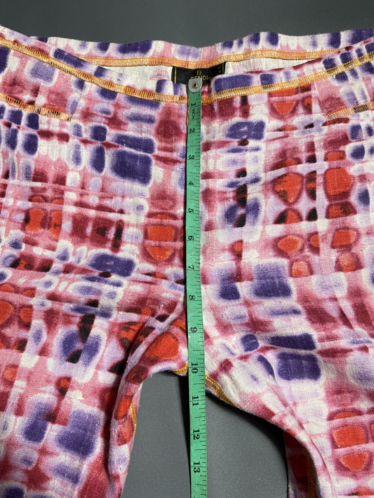 Fendi Vintage FENDI Multi Colour linen Pants Size 32" / US 10 / IT 46 - 12 Thumbnail