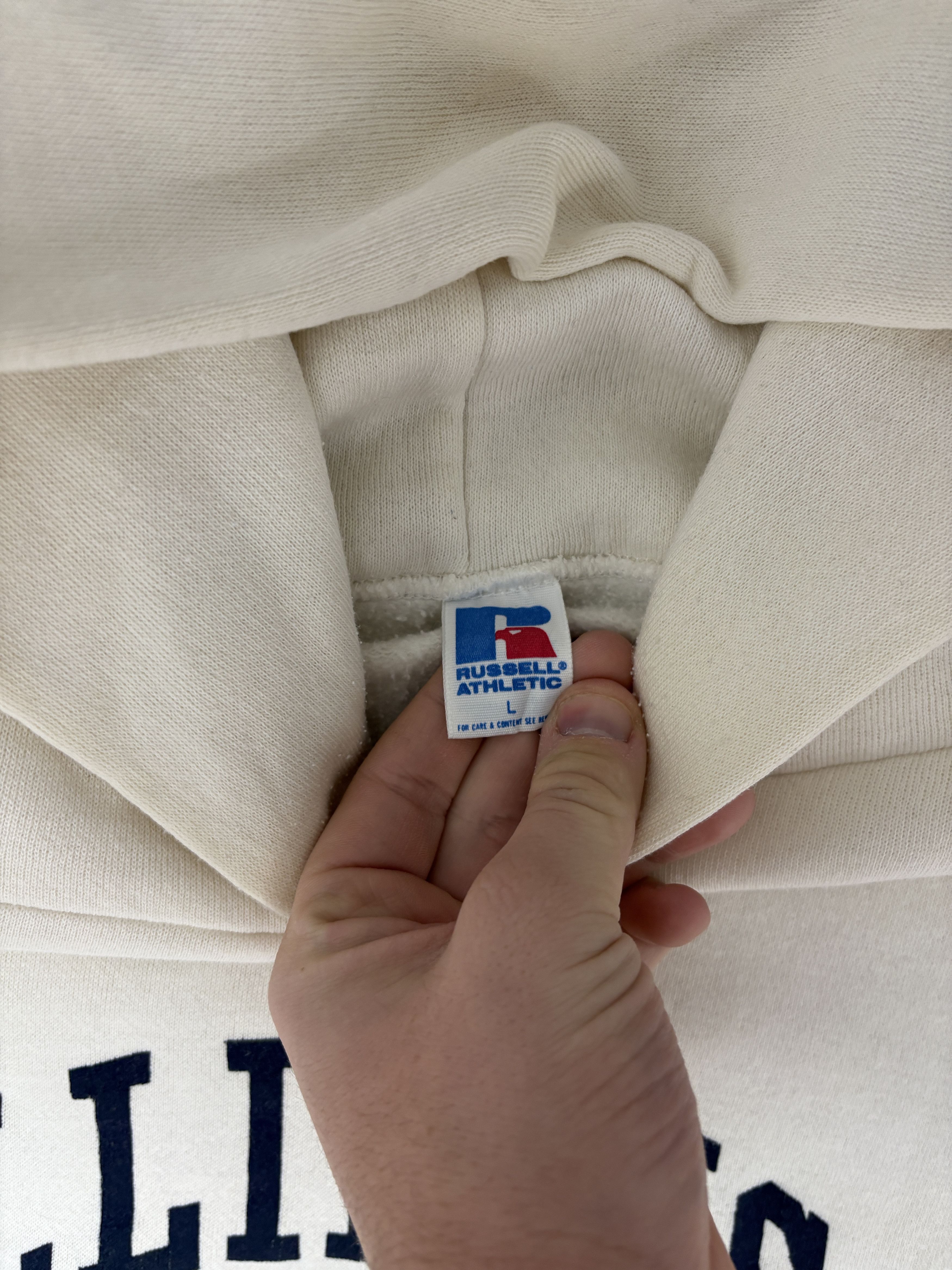 Russell Athletic × Vintage Illinois Fighting Illini Mom Vintage White Hoodie Sweater Size US L / EU 52-54 / 3 - 6 Thumbnail