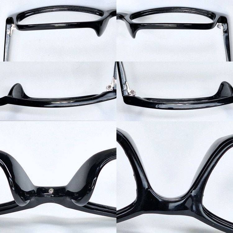 Other VINTAGE 743-1T Slim Black Square Frame Glasses Minimalist Size ONE SIZE - 6 Thumbnail