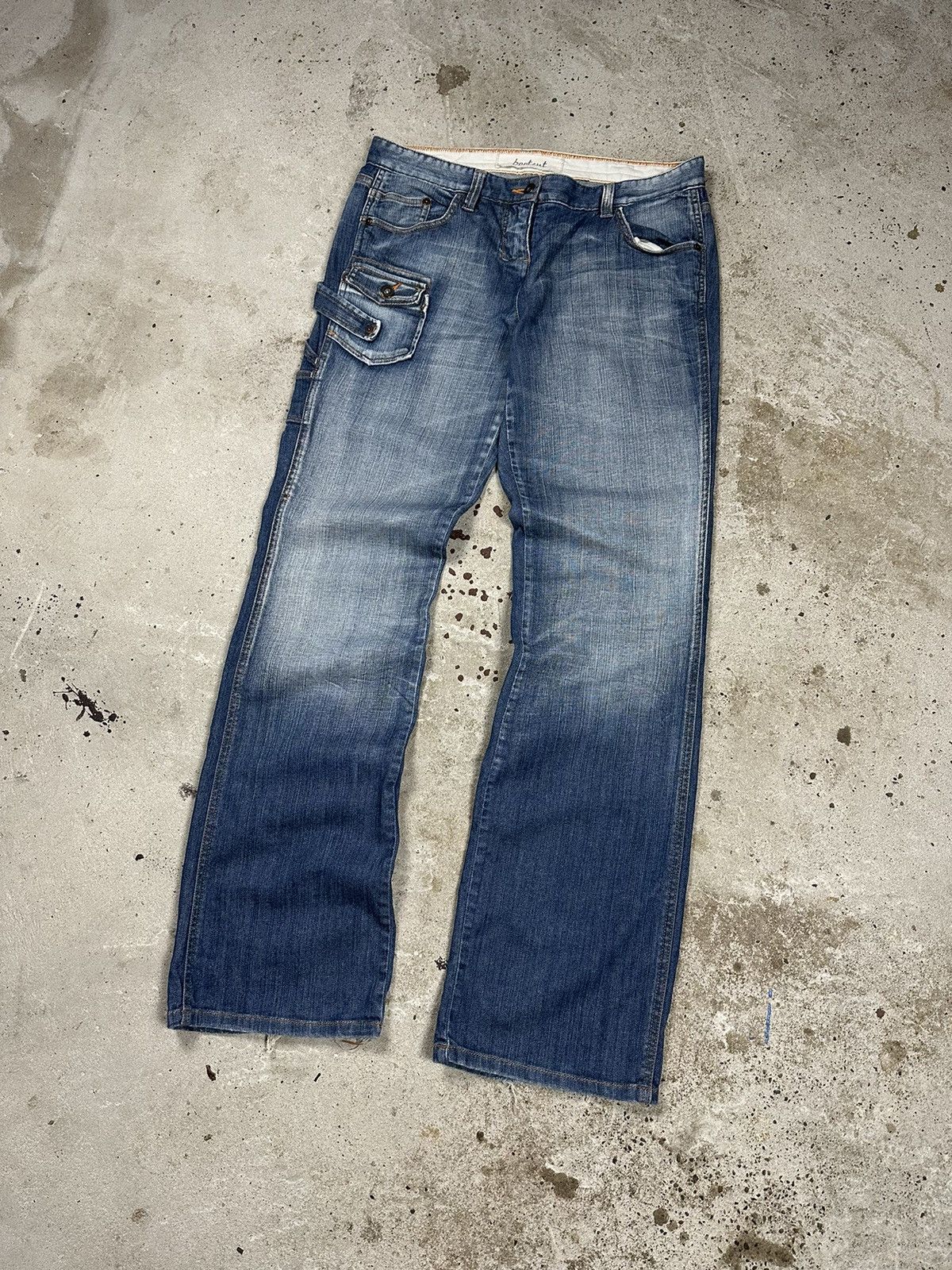If Six Was Nine × Japanese Brand × Vintage Vintage Y2K Flare Cargo Carpenter Denim Pants Jeans Bootcut Size US 32 / EU 48 - 15 Thumbnail