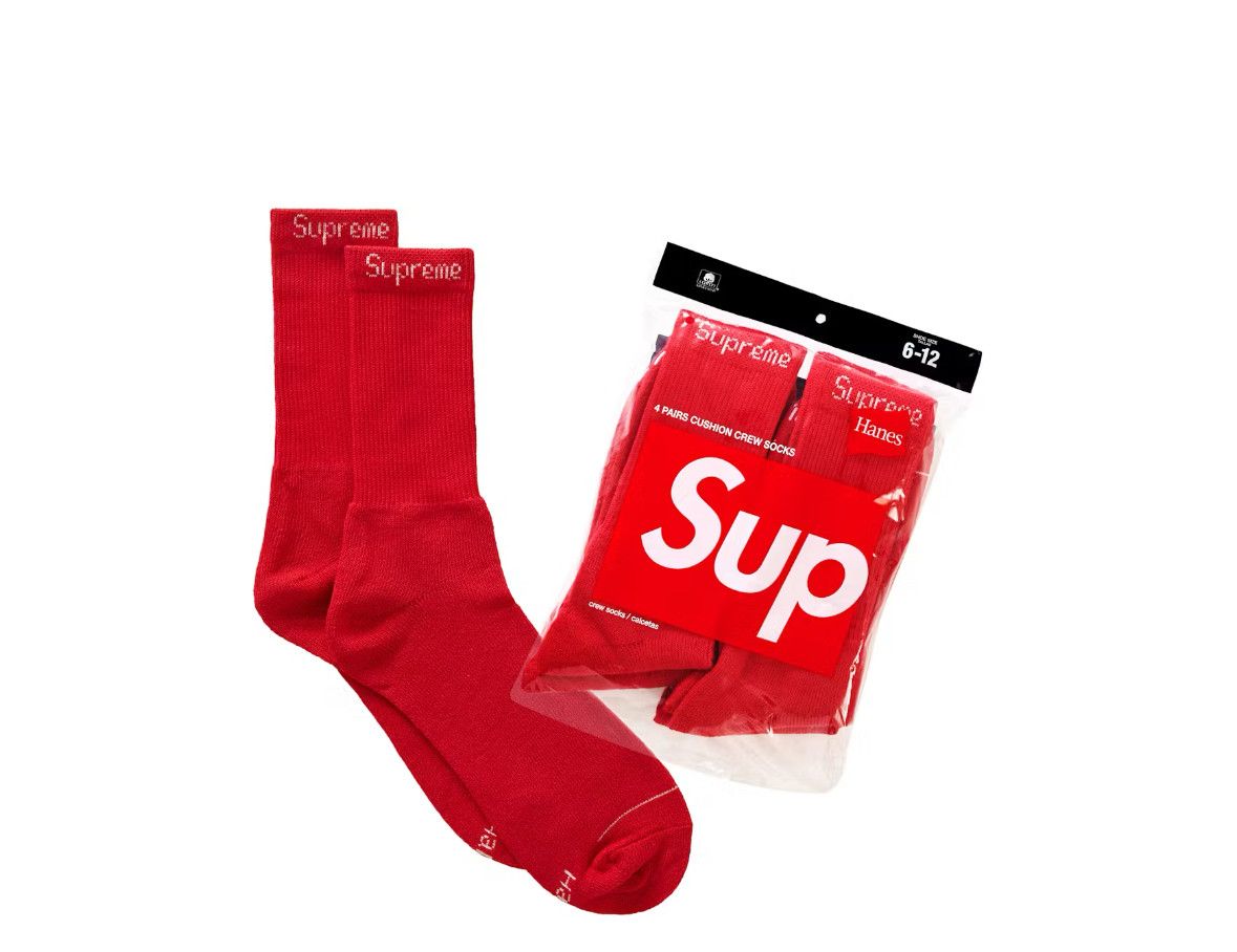 Supreme Hanes Socks 4 Pack Size ONE SIZE - 1 Thumbnail