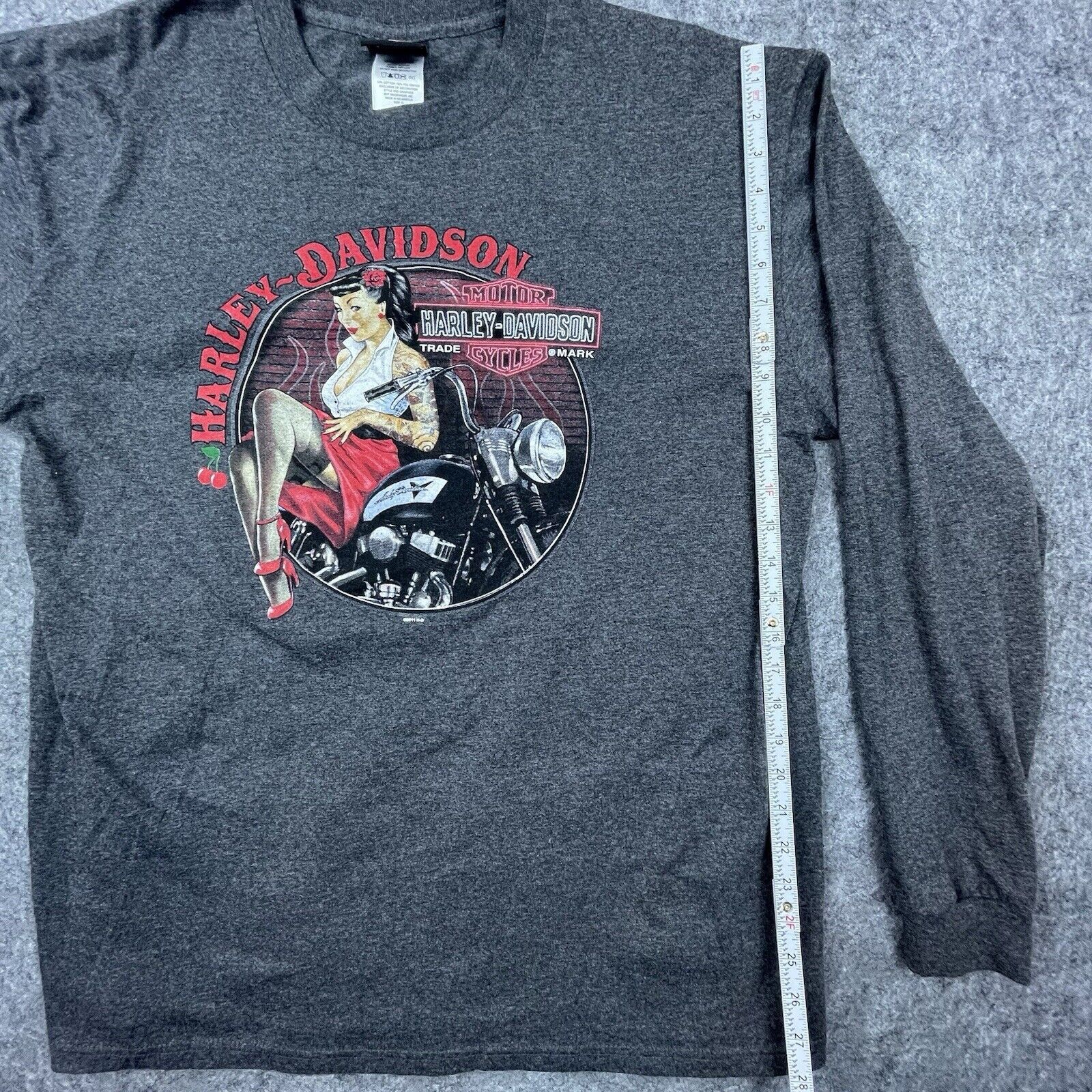 Harley Davidson Harley Davidson Shirt XL Pin-Up Girl Flames Red Rock Vegas Size US XL / EU 56 / 4 - 6 Thumbnail