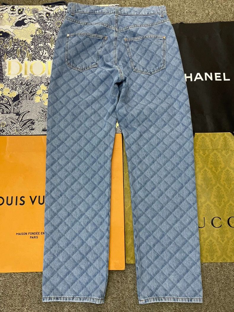 Chanel chanel Blue diamond-patterned jeans Size 25" / US 0 / IT 36 - 2 Thumbnail