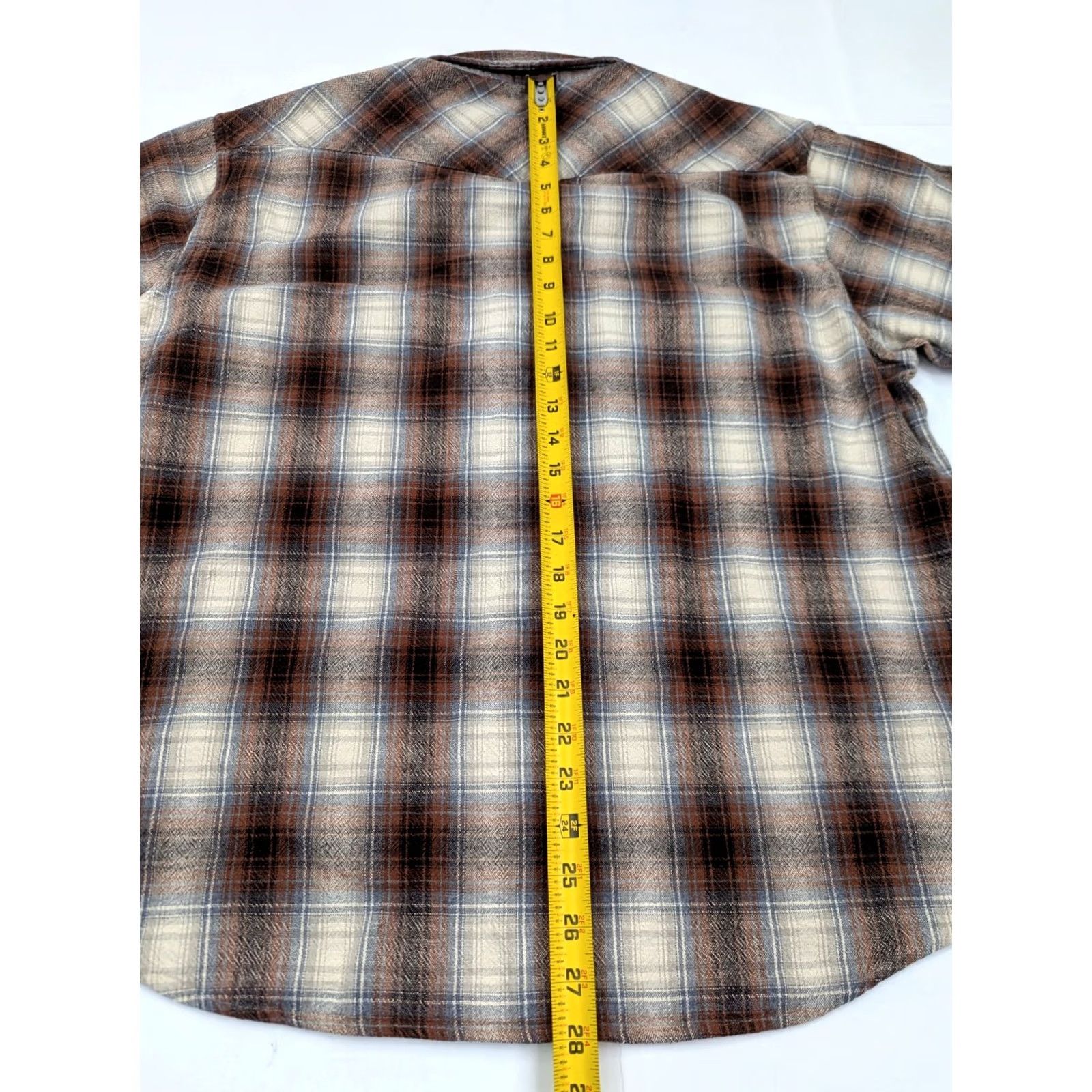 American Eagle Outfitters American Eagle Outfitters Slim Fit Pearl Snap Flannel Shirt Men XL – Rustic Plaid, Orange, Button-Up, Casual, Vintage2 Size US XL / EU 56 / 4 - 7 Thumbnail