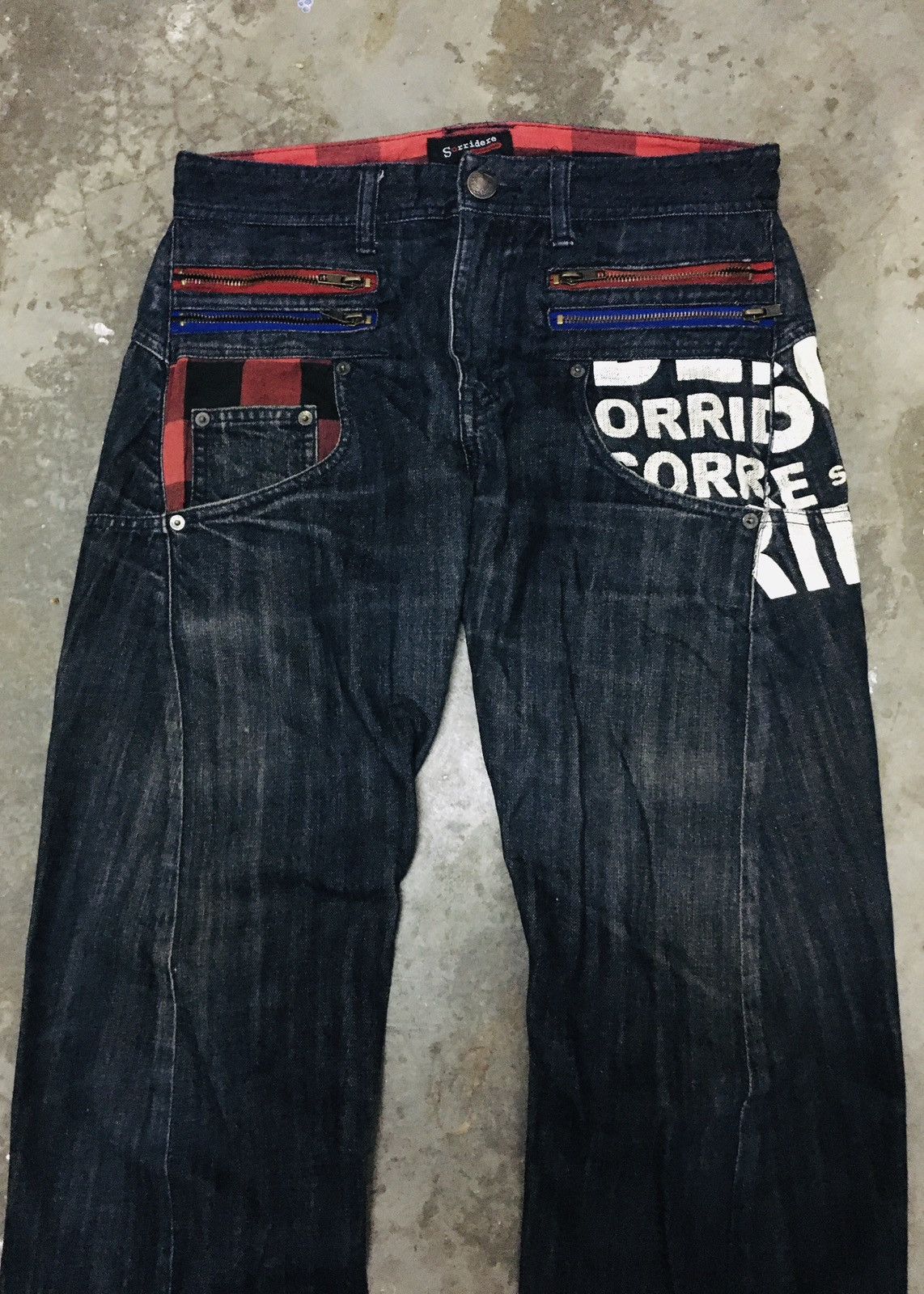 If Six Was Nine × Japanese Brand × Le Grande Bleu (L.G.B.) Sorridere Punk Gothic Distressed Jeans (15) Size US 31 - 4 Thumbnail