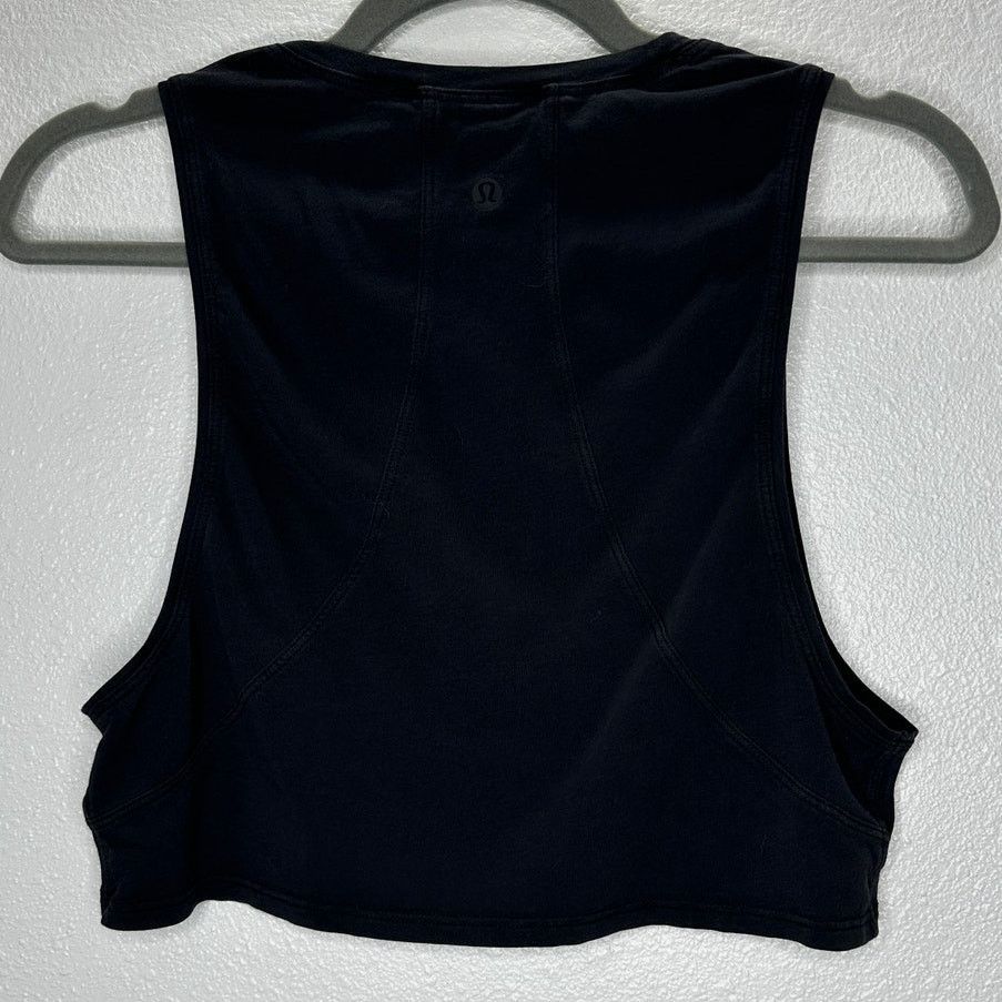 Lululemon Lululemon Washed Black High Neck Muscle Cut Tank Top 4 Size S / US 4 / IT 40 - 3 Thumbnail