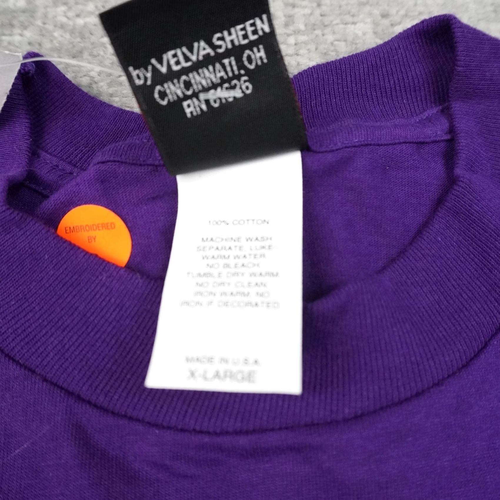 Disney Vintage Mickey Mouse Shirt Adult XL Purple S/S Embroidered Cotton Disney Men A41 Size US XL / EU 56 / 4 - 5 Thumbnail