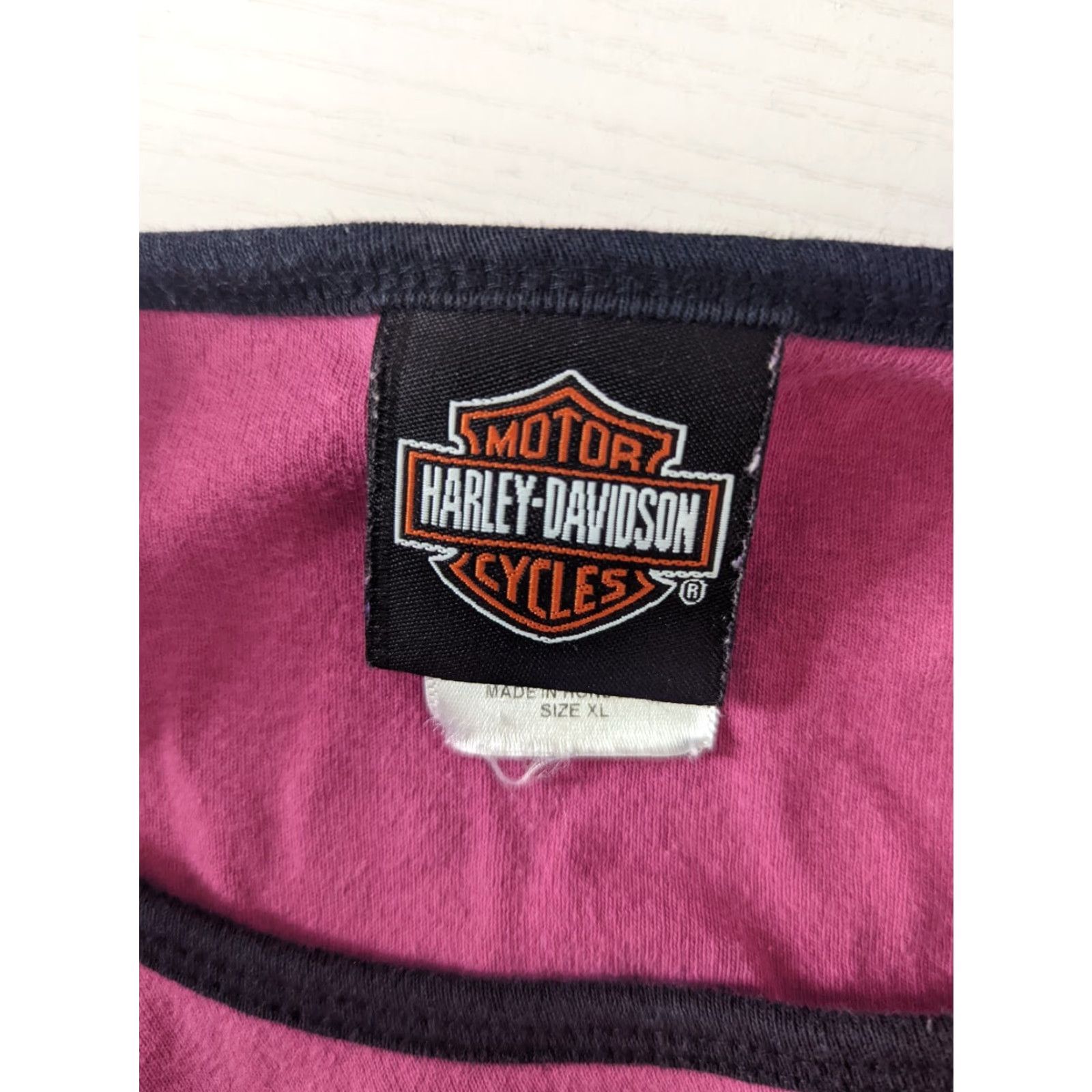 Harley Davidson VINTAGE Harley Davidson T-Shirt Women's XL Pink Short Sleeve Biker Motorcycle S2S Shirt Size XL / US 12-14 / IT 48-50 - 4 Thumbnail