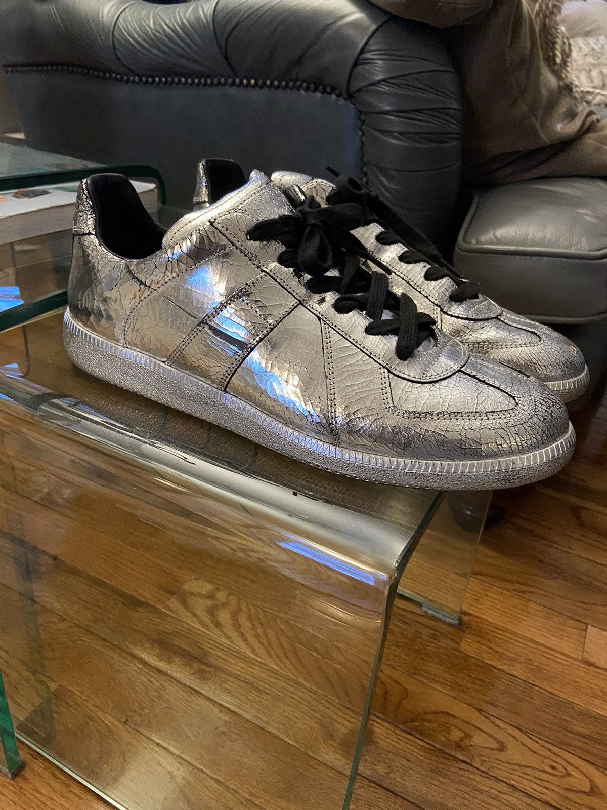 ★Maison Margiela★Replica Sneakers broken mirror Maison Margiela Replica Broken Mirror Low-Top Sneakers Sz