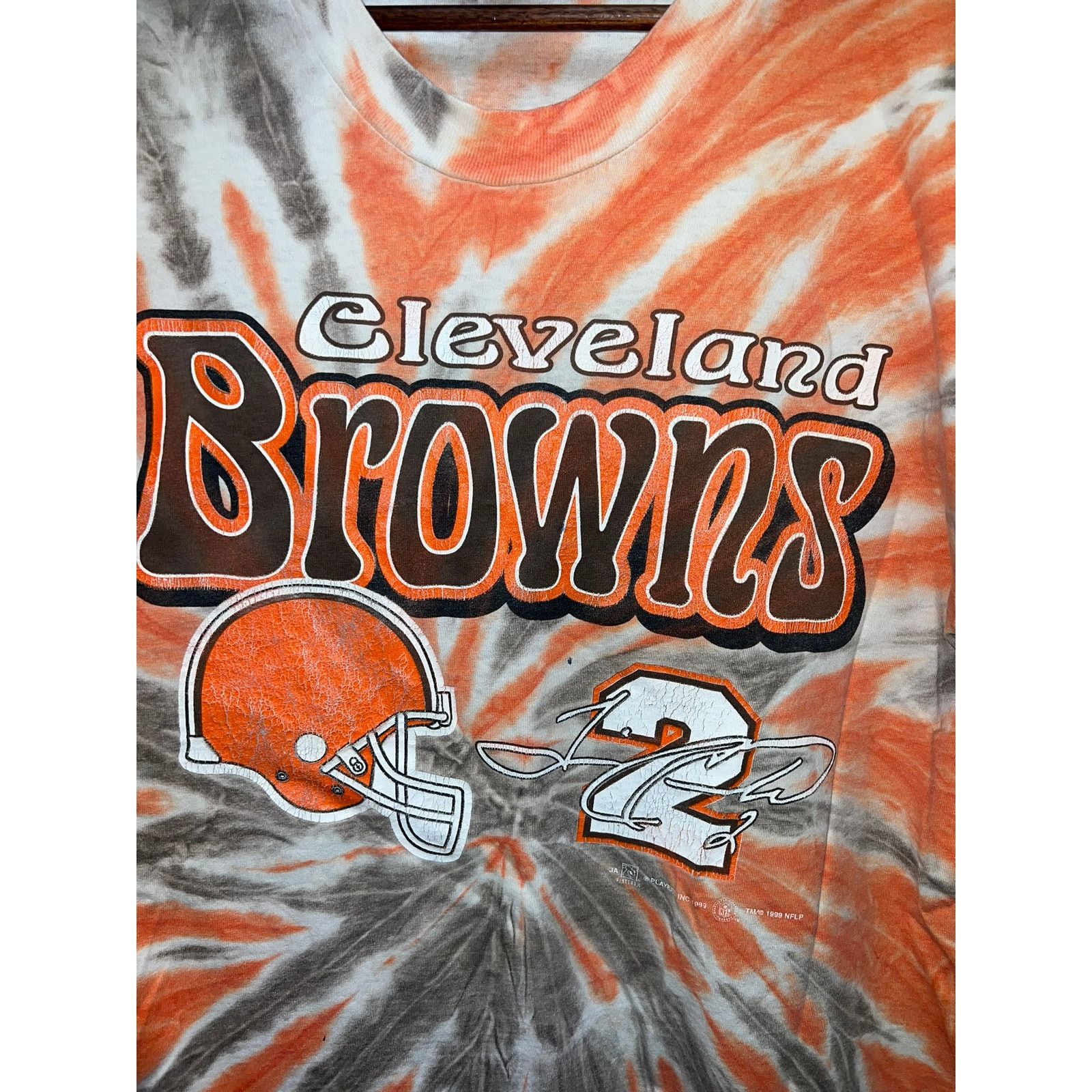 Vintage Vintage Cleveland Browns Shirt Tim Couch Tie Dye NFL Tee 90s Size US L / EU 52-54 / 3 - 4 Thumbnail