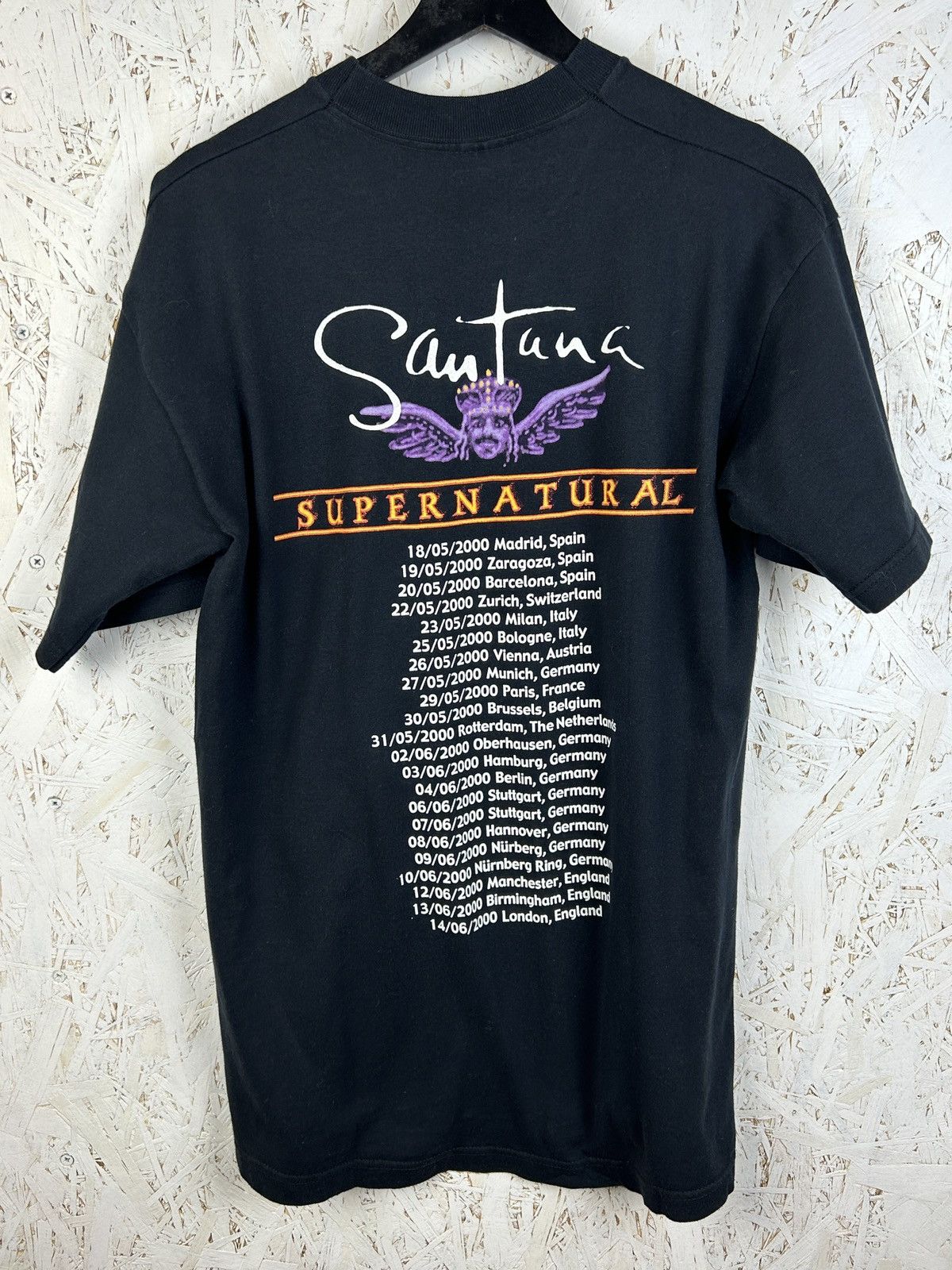 Band Tees Vintage 1999 Carlos Santana Supernatural 00 Tour T-Shirt Size US M / EU 48-50 / 2 - 5 Thumbnail