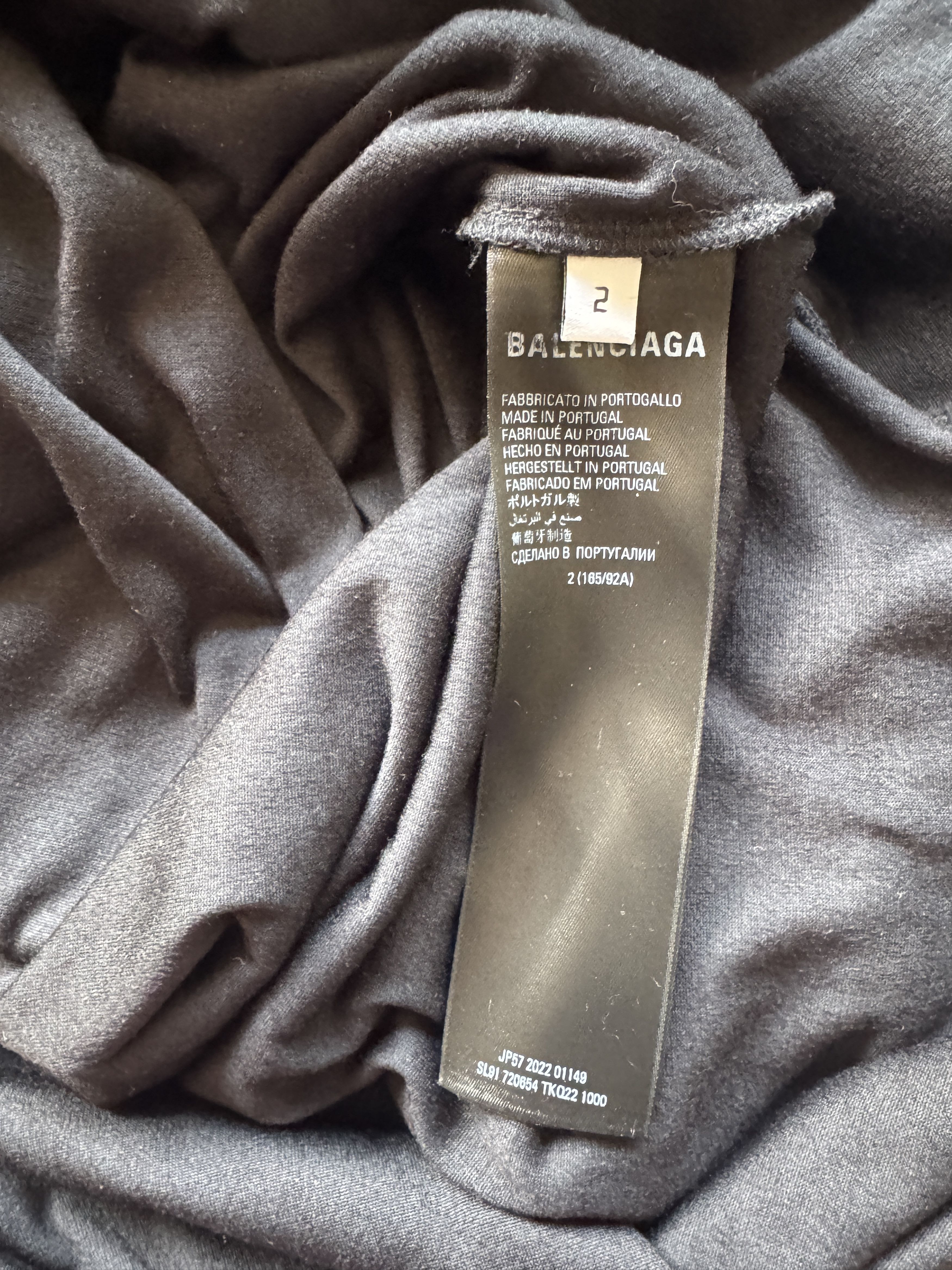 Balenciaga Velvet Oversized Hoodie Black Size US M / EU 48-50 / 2 - 13 Thumbnail