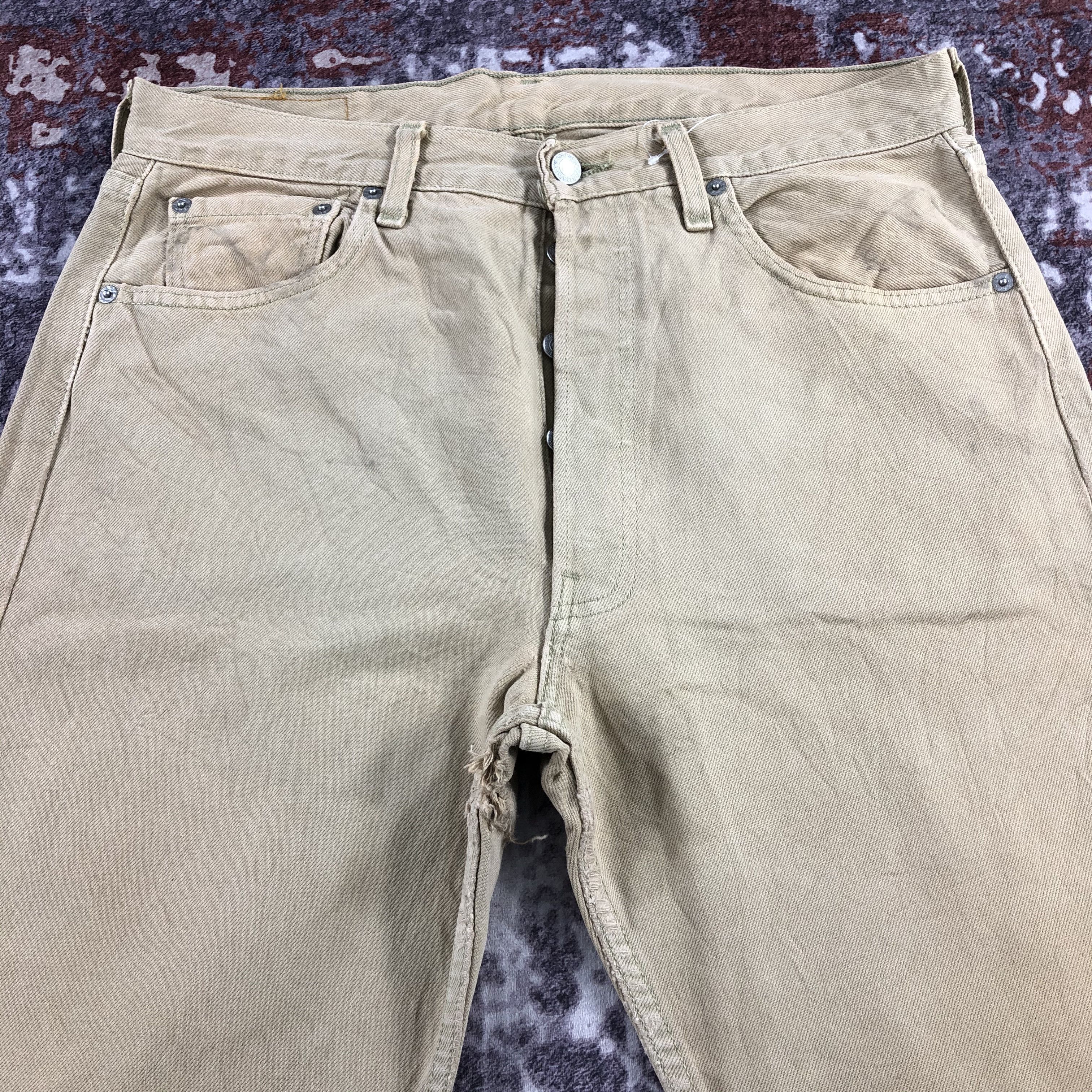 Levi's × Vintage 90s Vintage Distress Levis 501 Jeans-JM2655 Size US 33 - 3 Thumbnail