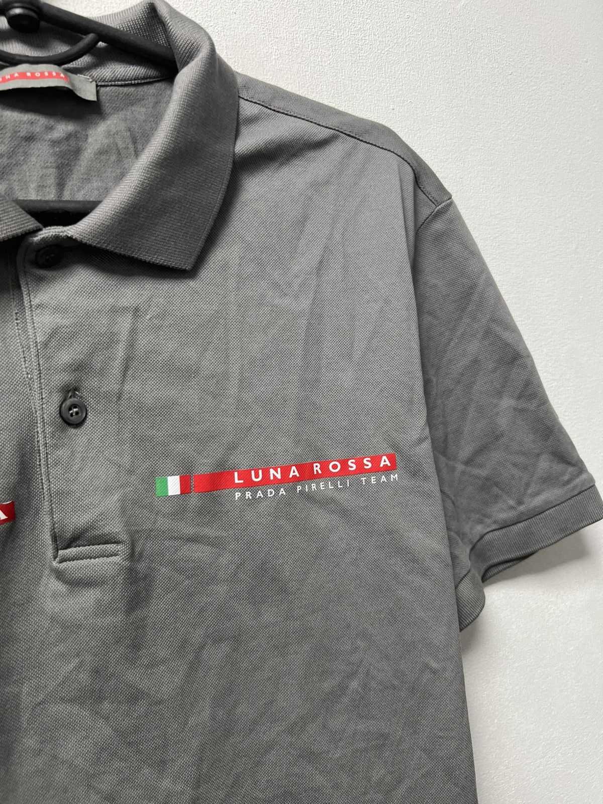 Prada Prada Luna Rossa Mens Polo Luxury Shirt Size M Gray Size US M / EU 48-50 / 2 - 5 Thumbnail