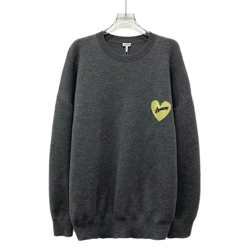 Loewe Loewe Gray Wool Men's Knit Sweater 0089 Size US S / EU 44-46 / 1 - 1 Thumbnail