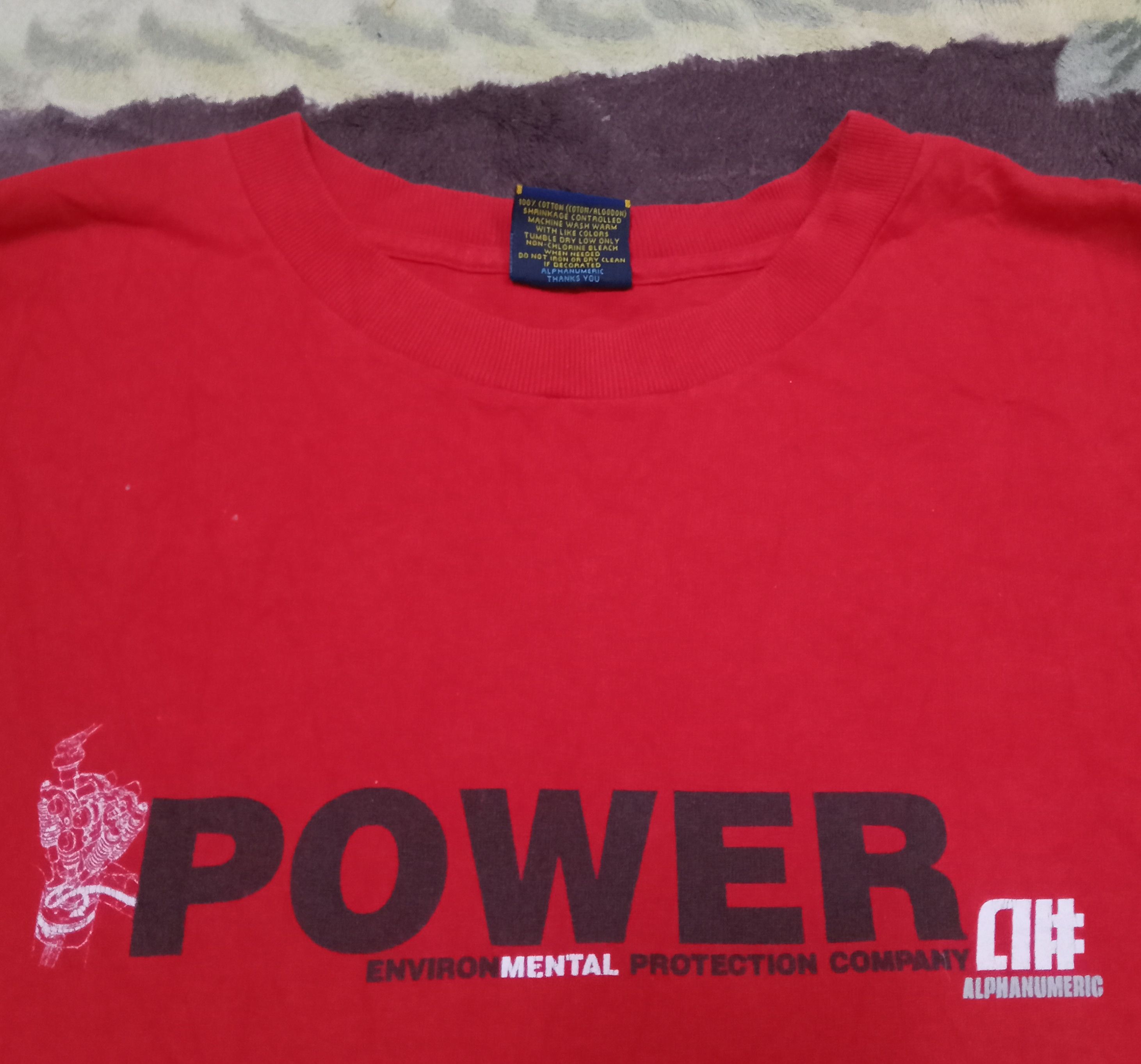 Alphanumeric Alphanumeric Power Environmental Protection Company T Shirt Size US L / EU 52-54 / 3 - 6 Thumbnail