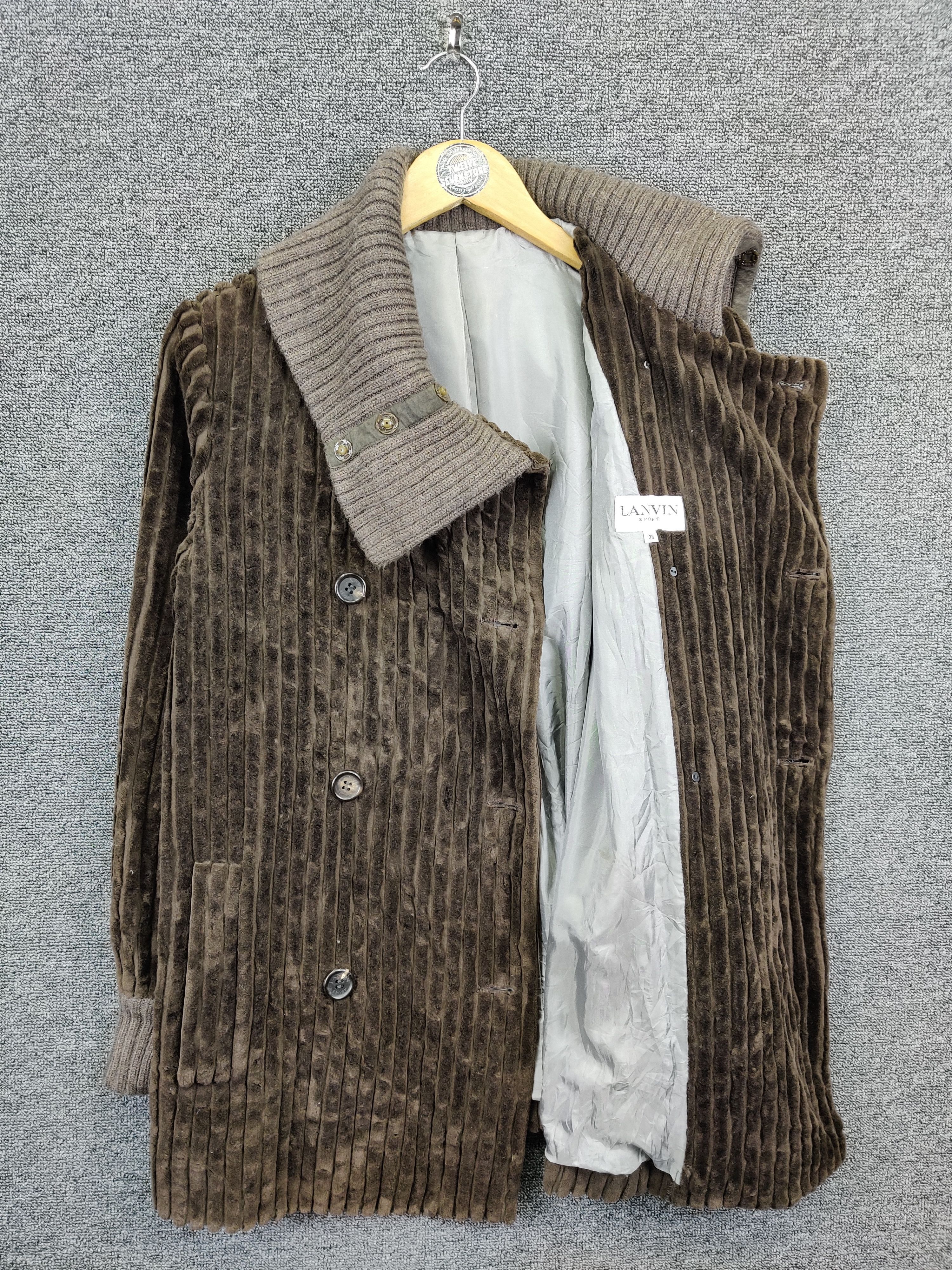 Lanvin Vintage Lanvin Sports Double Breasted Corduroy Coat Size US M / EU 48-50 / 2 - 7 Thumbnail