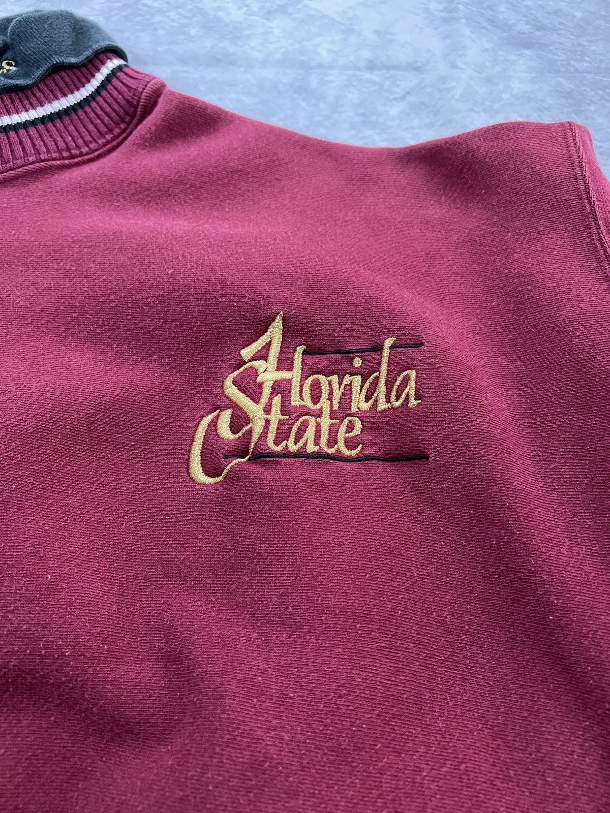 The Game Florida State Seminoles Maroon Black Embroidered Sweatshirt Size L / US 10 / IT 46 - 3 Thumbnail