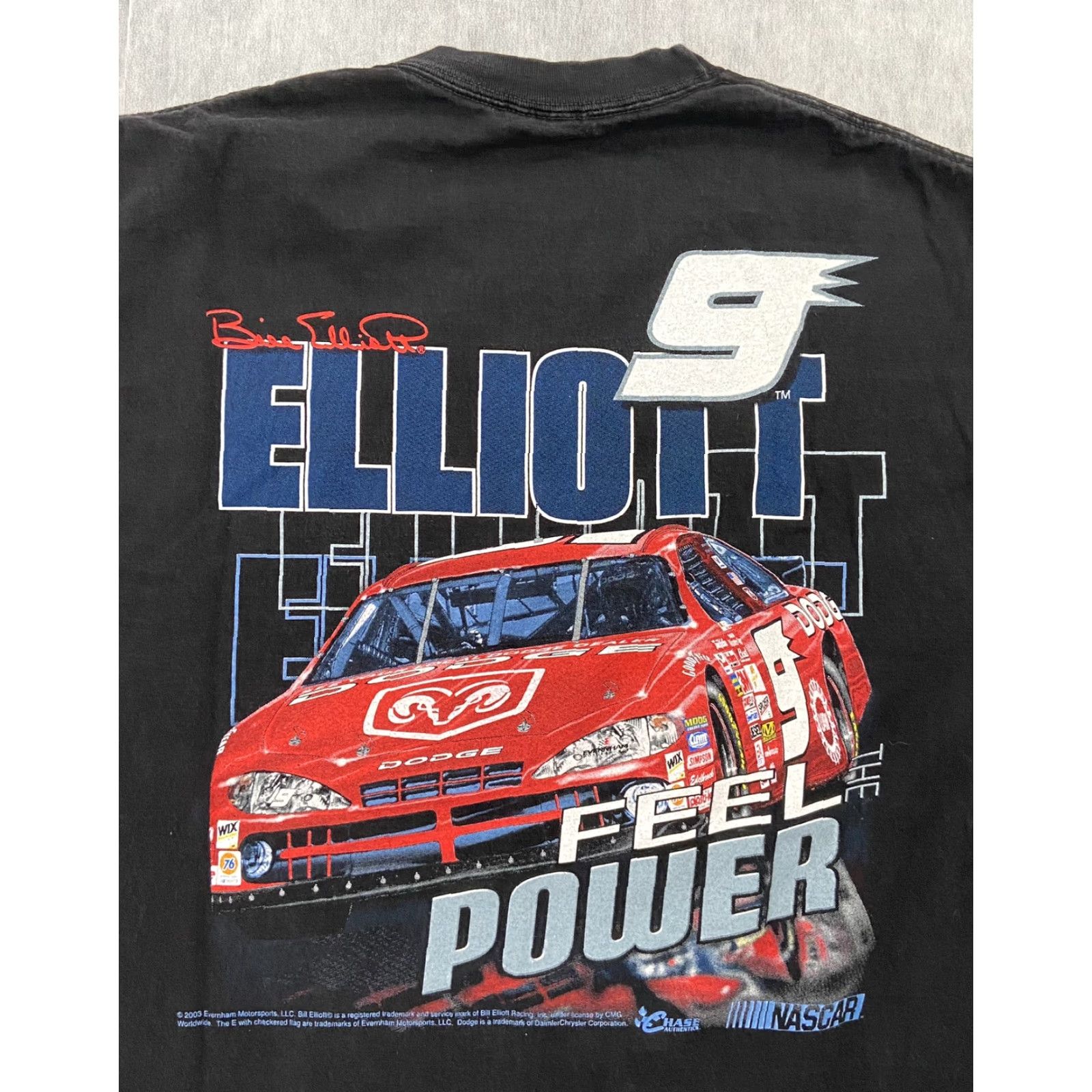Chase Authentics VINTAGE Nascar Shirt Adult Medium Black Bill Elliott Chase Authentics Dual Print Shirt Size US M / EU 48-50 / 2 - 4 Thumbnail