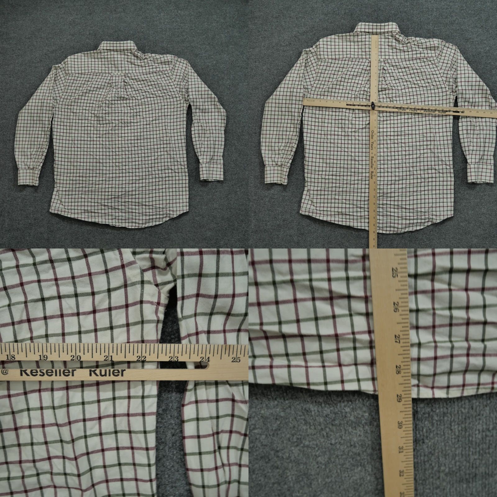 Orvis Orvis Shirt Mens M Cream Red Green Plaid Button Up Long Sleeve Size US M / EU 48-50 / 2 - 8 Thumbnail