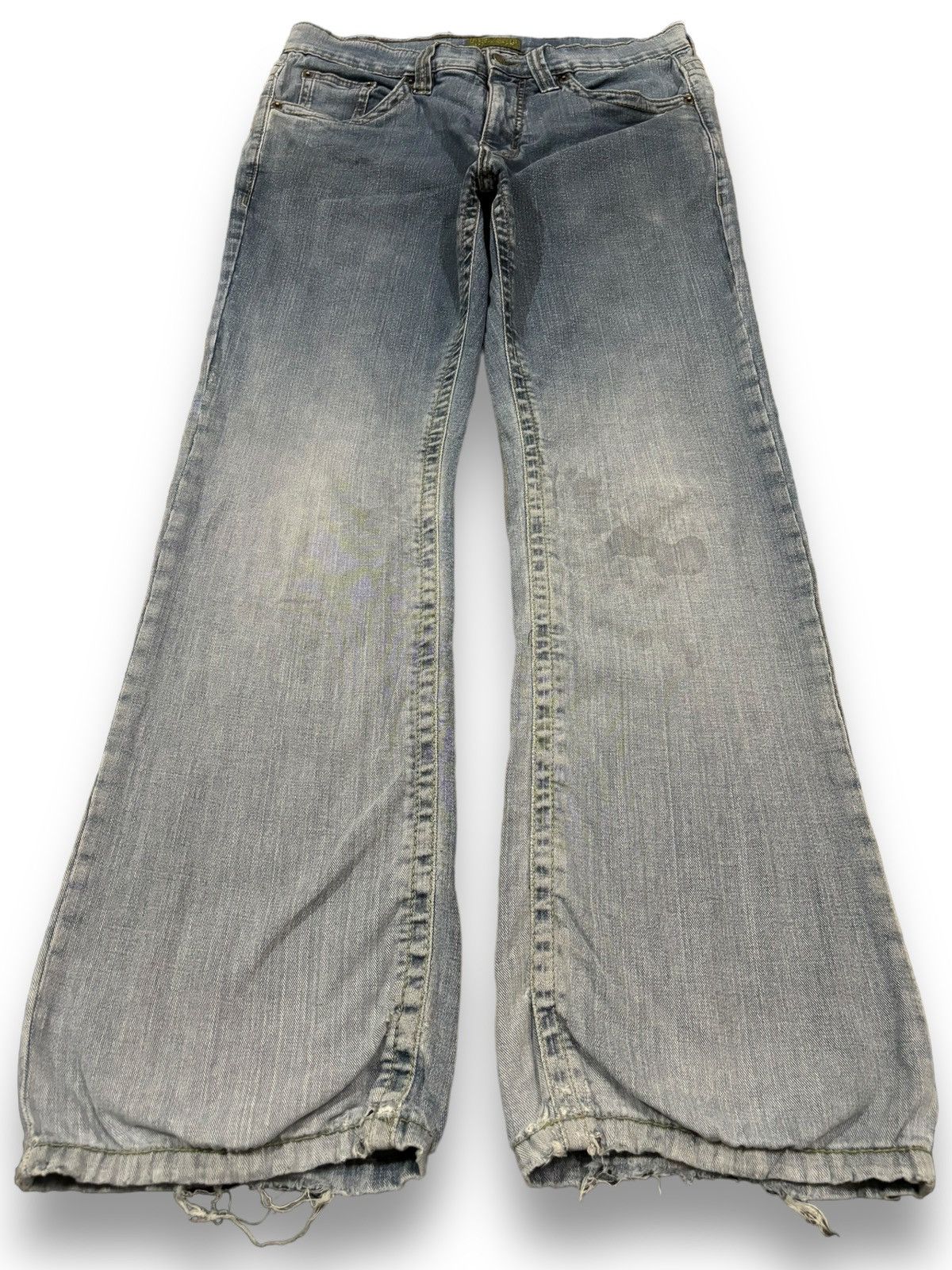 Hysteric Glamour Vintage Japanese Brand Faded Stretch Flare Leg Ripped Jeans Size US 32 / EU 48 - 1 Thumbnail