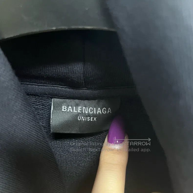 Balenciaga Balenciaga Black letter pattern printed hooded long-sleeve Size US M / EU 48-50 / 2 - 3 Thumbnail