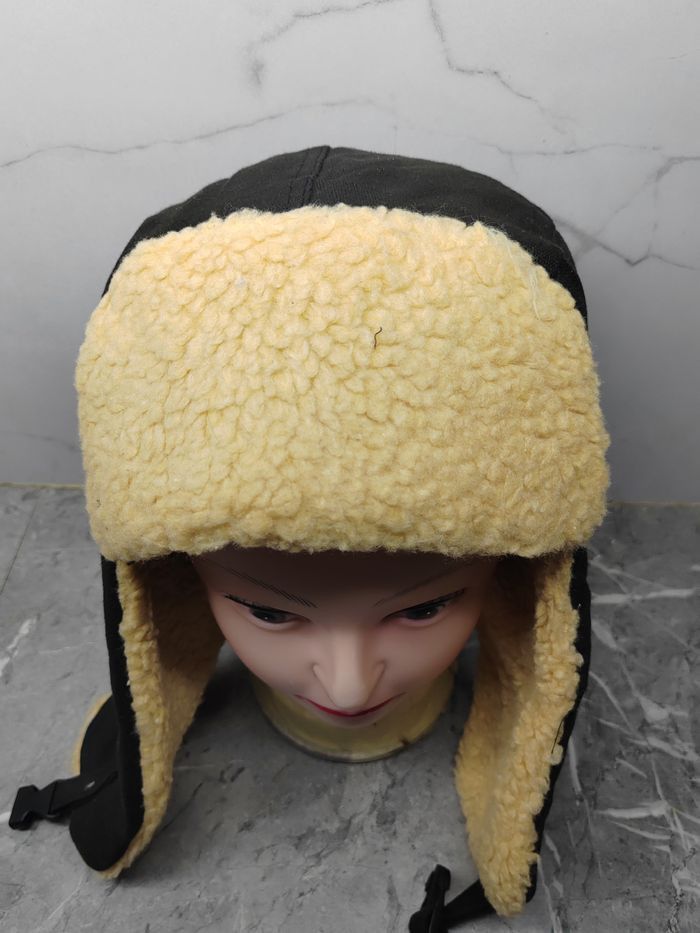 Japanese Brand Vintage Y2k Fleece Earflap Cap Hat Size ONE SIZE - 3 Thumbnail