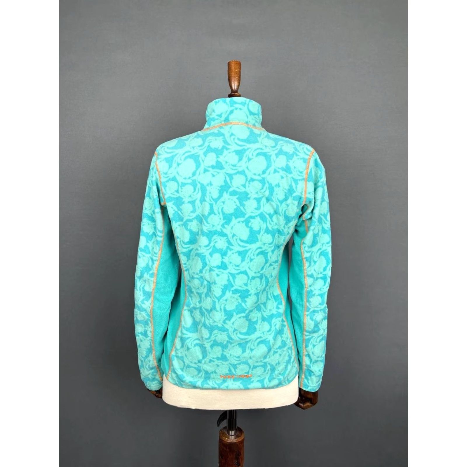 Vintage Kari Traa Women Fleece Jacket Blue Floral Regular M Jacket Size M / US 6-8 / IT 42-44 - 2 Thumbnail