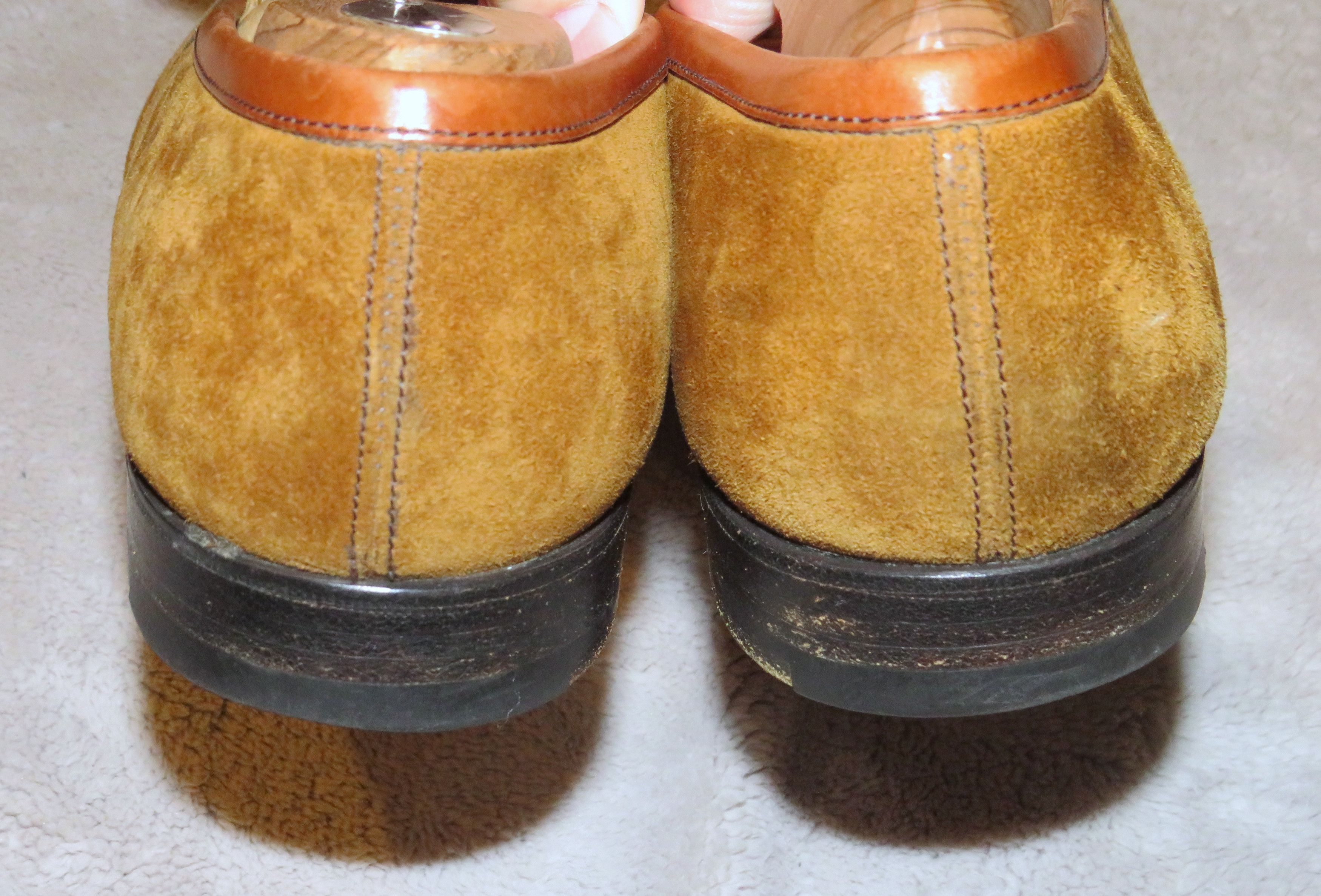 Edward Green Montpellier Tobacco Suede Full Strap Loafers 7E Size US 7 / EU 40 - 8 Thumbnail