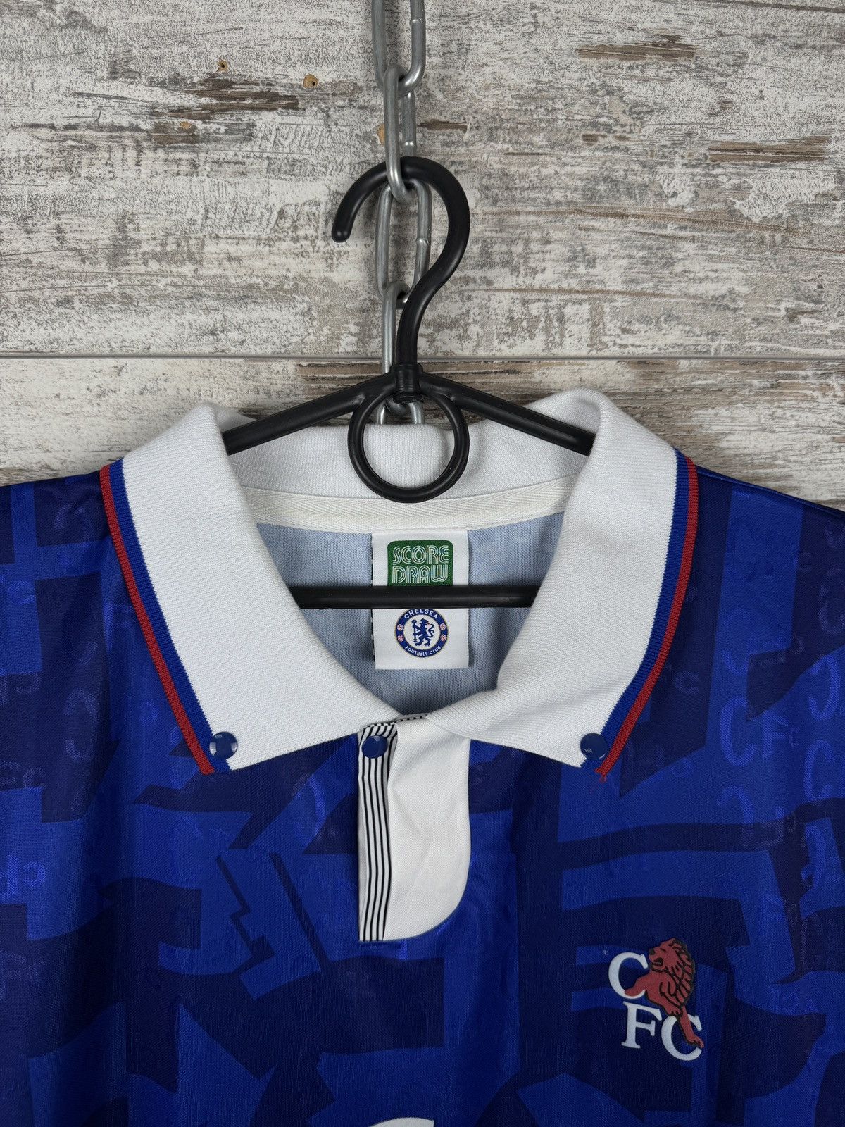 Chelsea Soccer × Vintage Mens Vintage Score Draw Chelsea FC T-shirt soccer jersey Size US XL / EU 56 / 4 - 7 Thumbnail