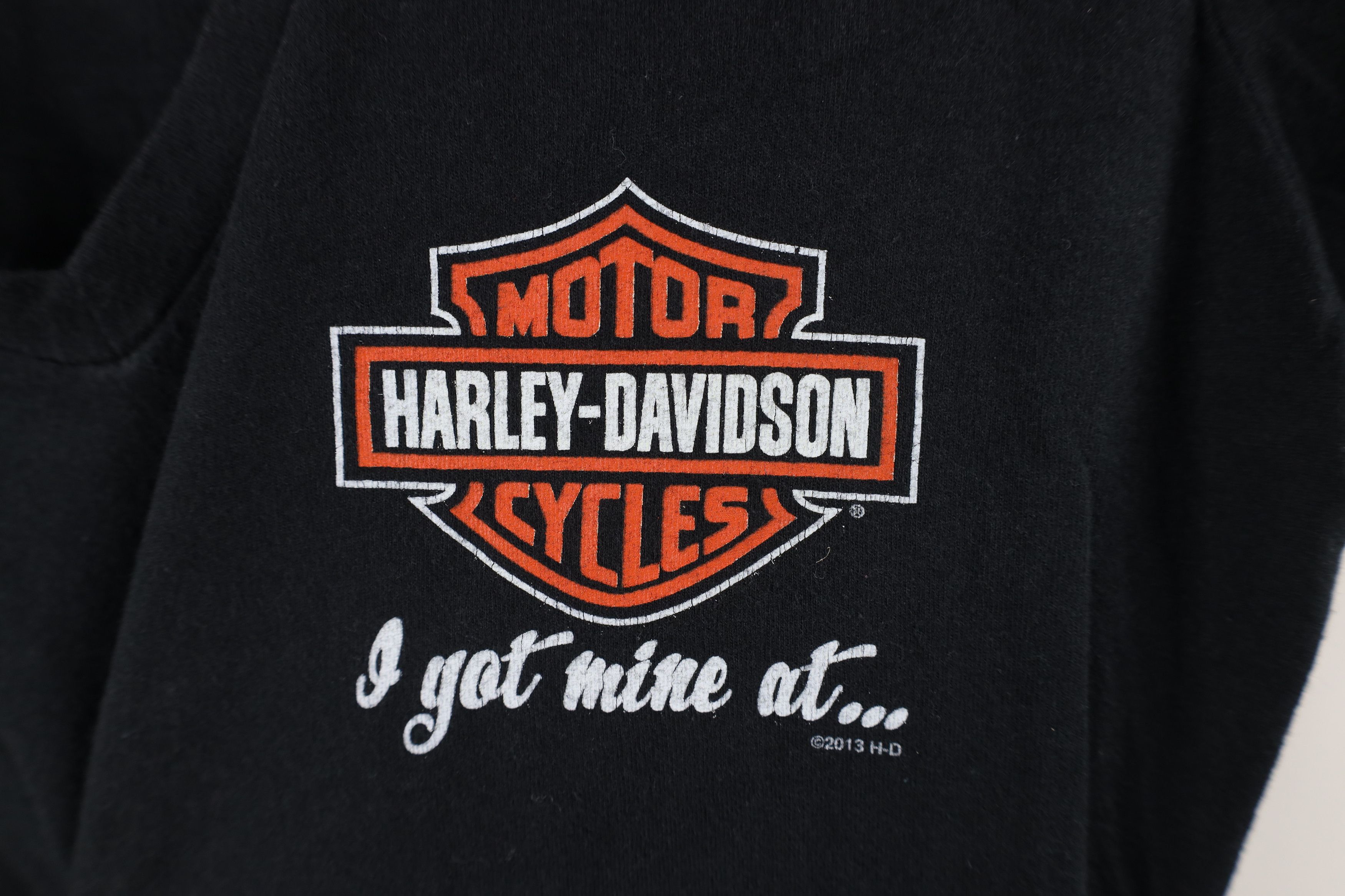 Harley Davidson × Vintage Vintage Y2K Harley Davidson Spell V-Neck T-Shirt Black USA Size M / US 6-8 / IT 42-44 - 4 Thumbnail