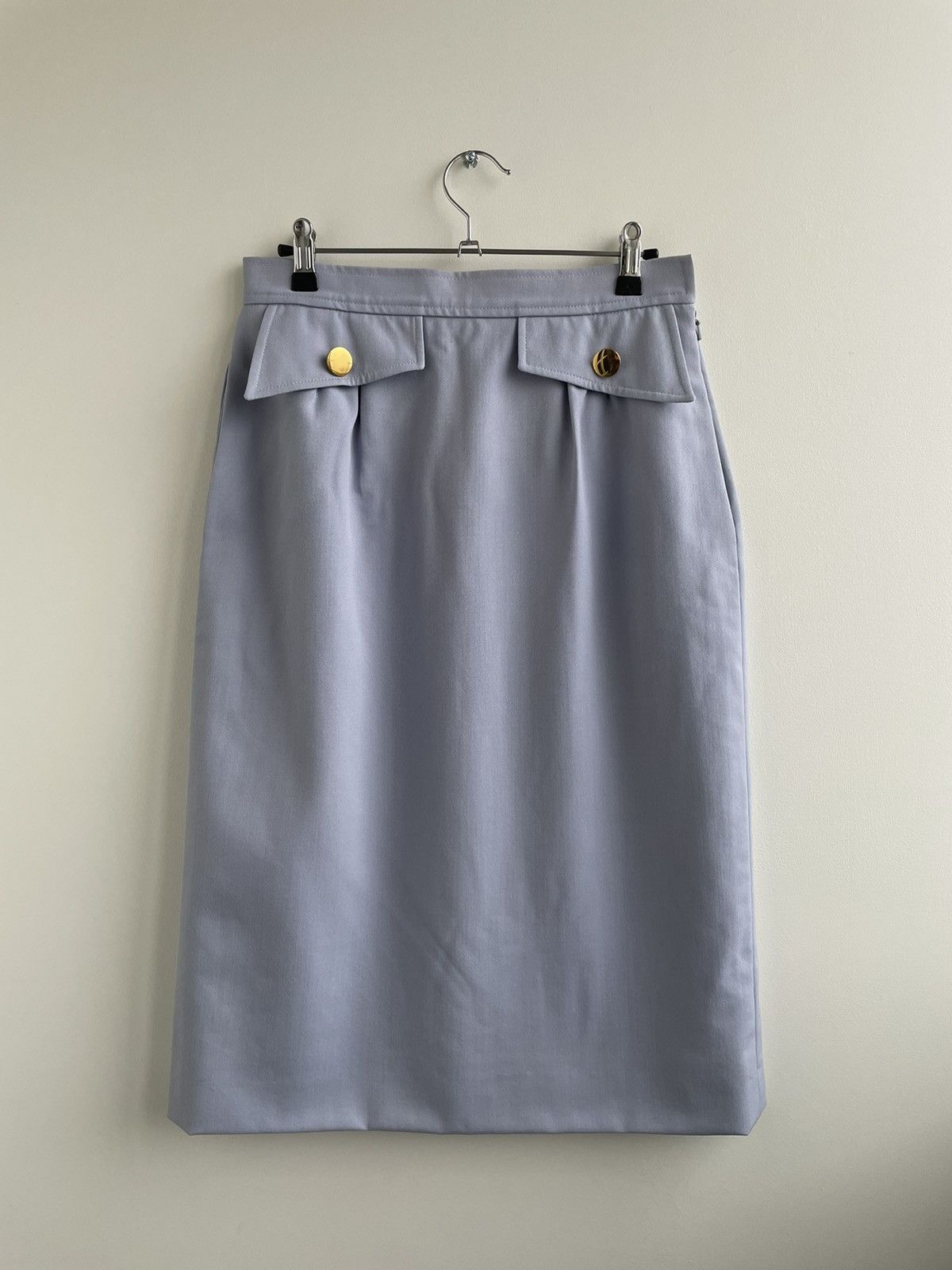 image of Aquascutum Skirt Vintage Woolen Women in Grey (Size 30)