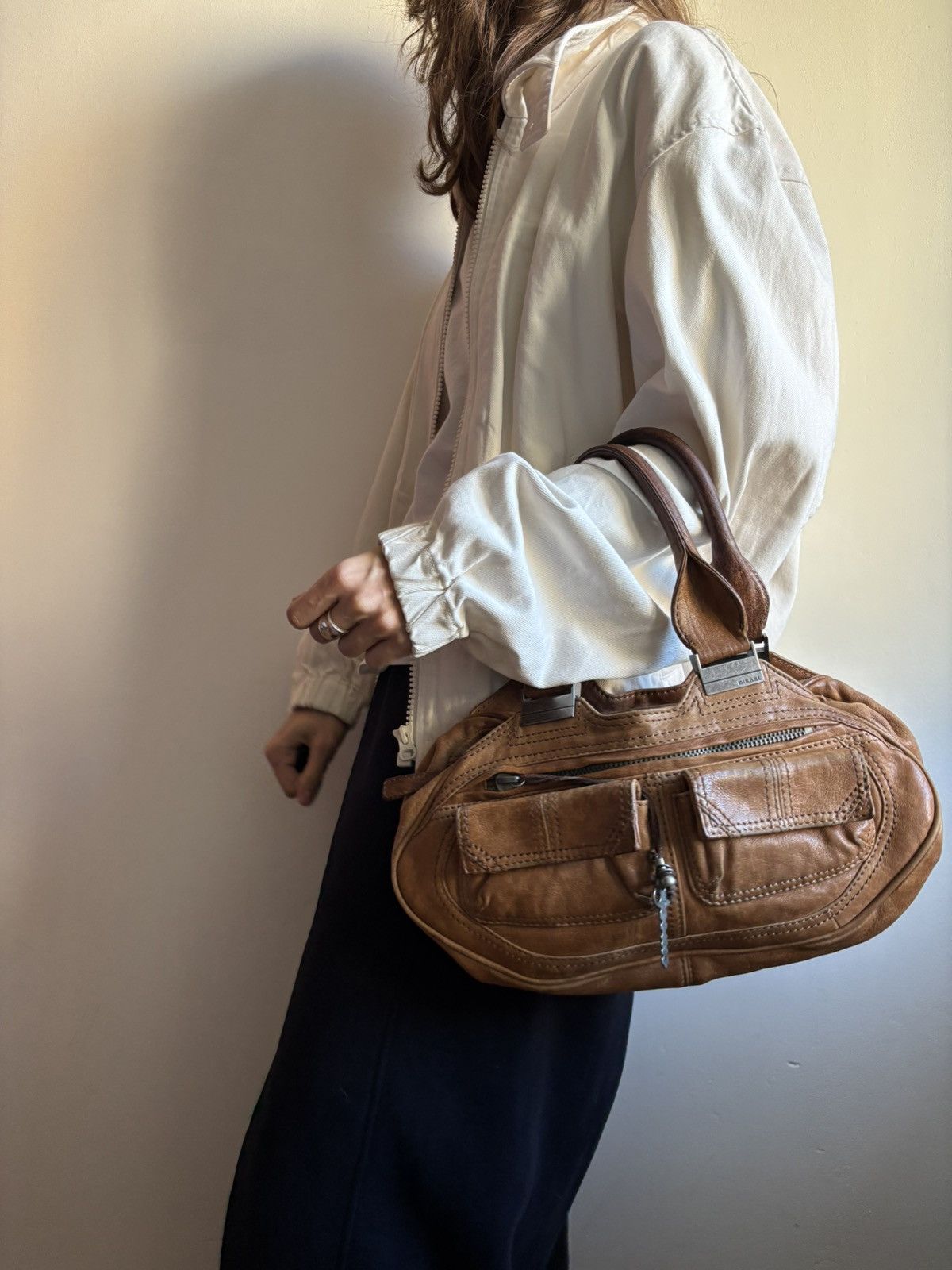 Diesel Vintage Diesel Genuine Leather Shoulder Bag Y2K rare Size ONE SIZE - 3 Thumbnail