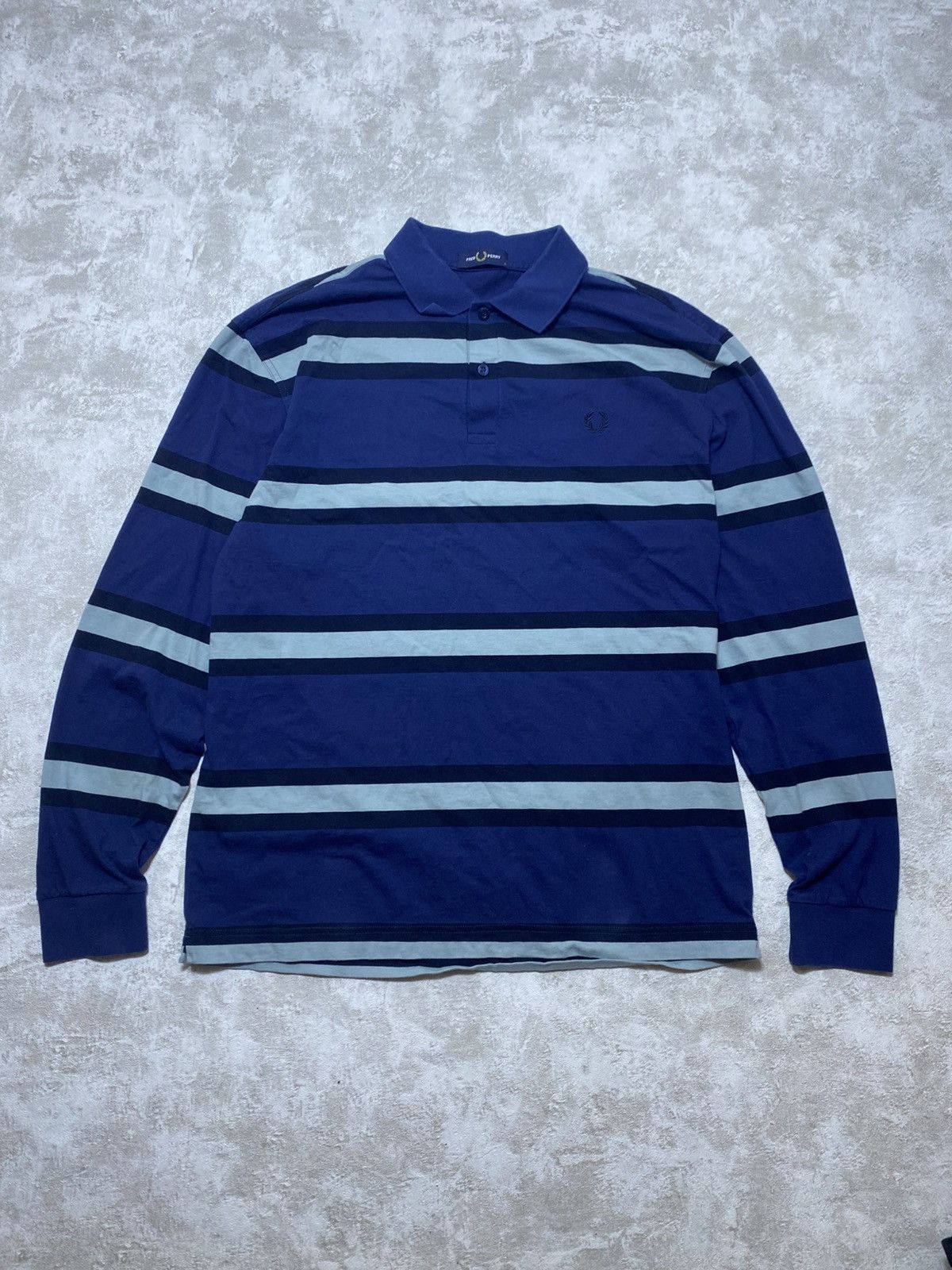 Fred Perry Fred Perry Striped Long Sleeve Polo Shirt Blue Size US L / EU 52-54 / 3 - 1 Thumbnail