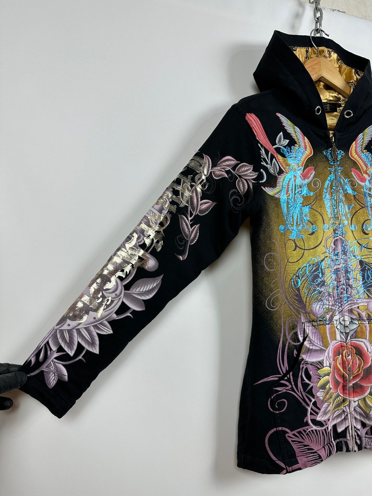 Christian Audigier Vintage Christian Audigier Y2K Full Zip Hoodie Size M / US 6-8 / IT 42-44 - 11 Thumbnail