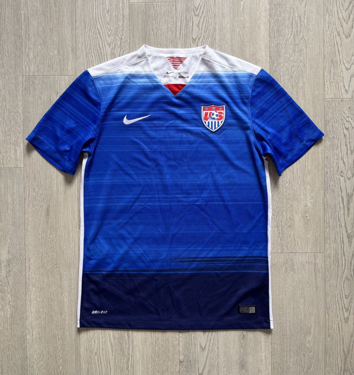 Nike × Vintage Nike USA Team Soccer Jersey Away 2015 Kit Blokecore Size US M / EU 48-50 / 2 - 1 Thumbnail