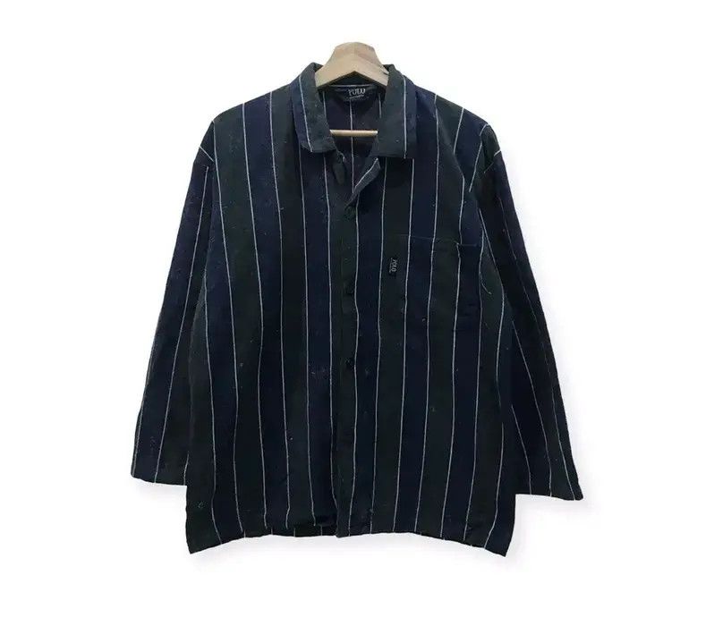 Flannel Polo Stripe Design Flannel Shirt Size US M / EU 48-50 / 2 - 1 Thumbnail