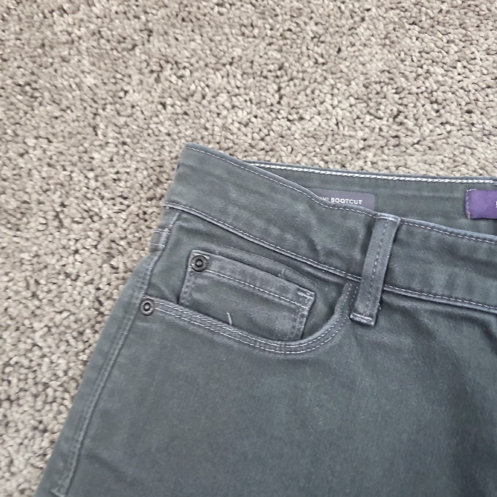 NYDJ NYDJ Jeans Womens 8P Gray Bootcut Mid Rise Stretch USA 27x29 Billie Size 30" / US 8 / IT 44 - 3 Thumbnail