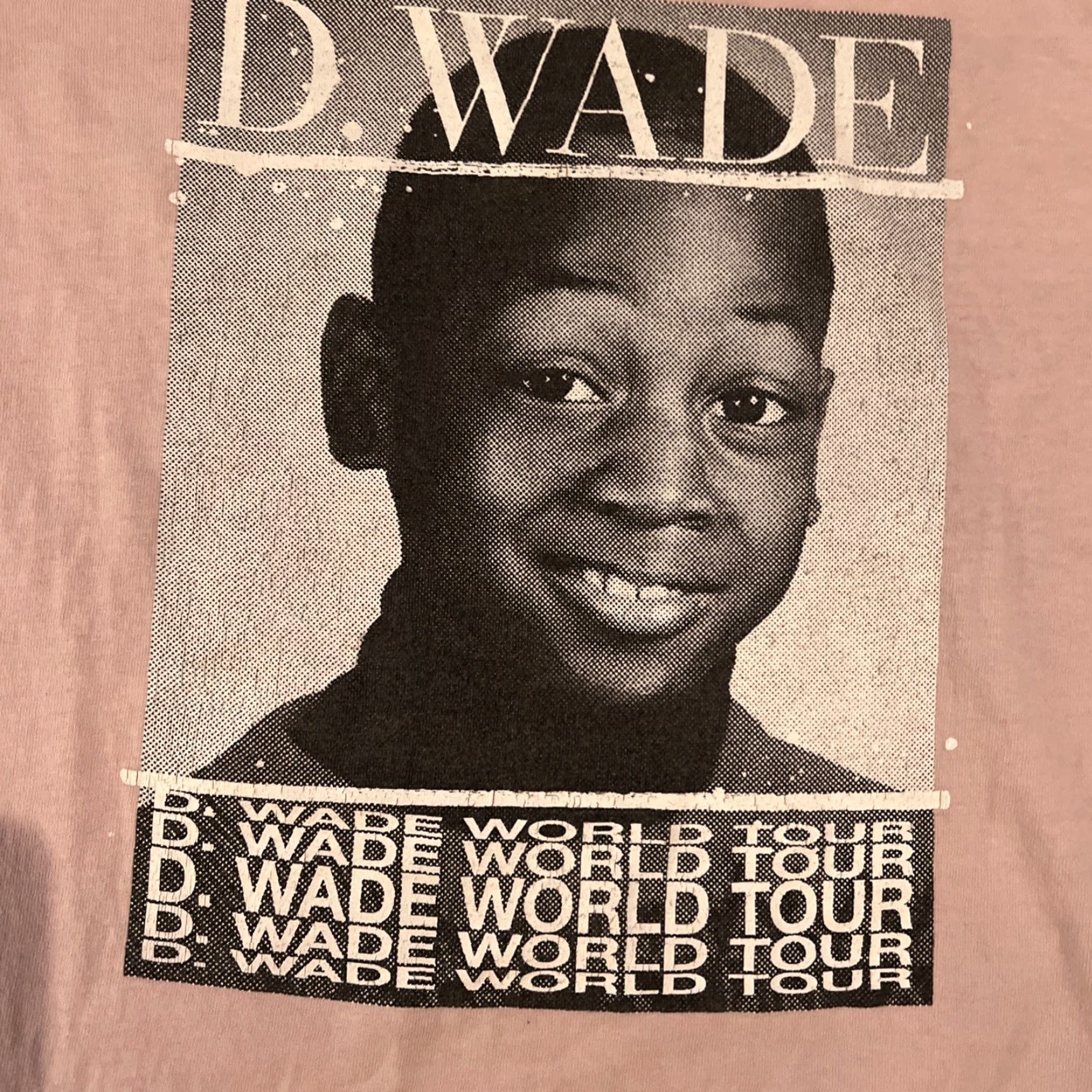 NBA VINTAGE D Wade Miami Heat T-Shirt Long Sleeve XL Pink Kid Polaroid Crew Neck Graphic Print NBA Fan Mens Size US XL / EU 56 / 4 - 3 Thumbnail
