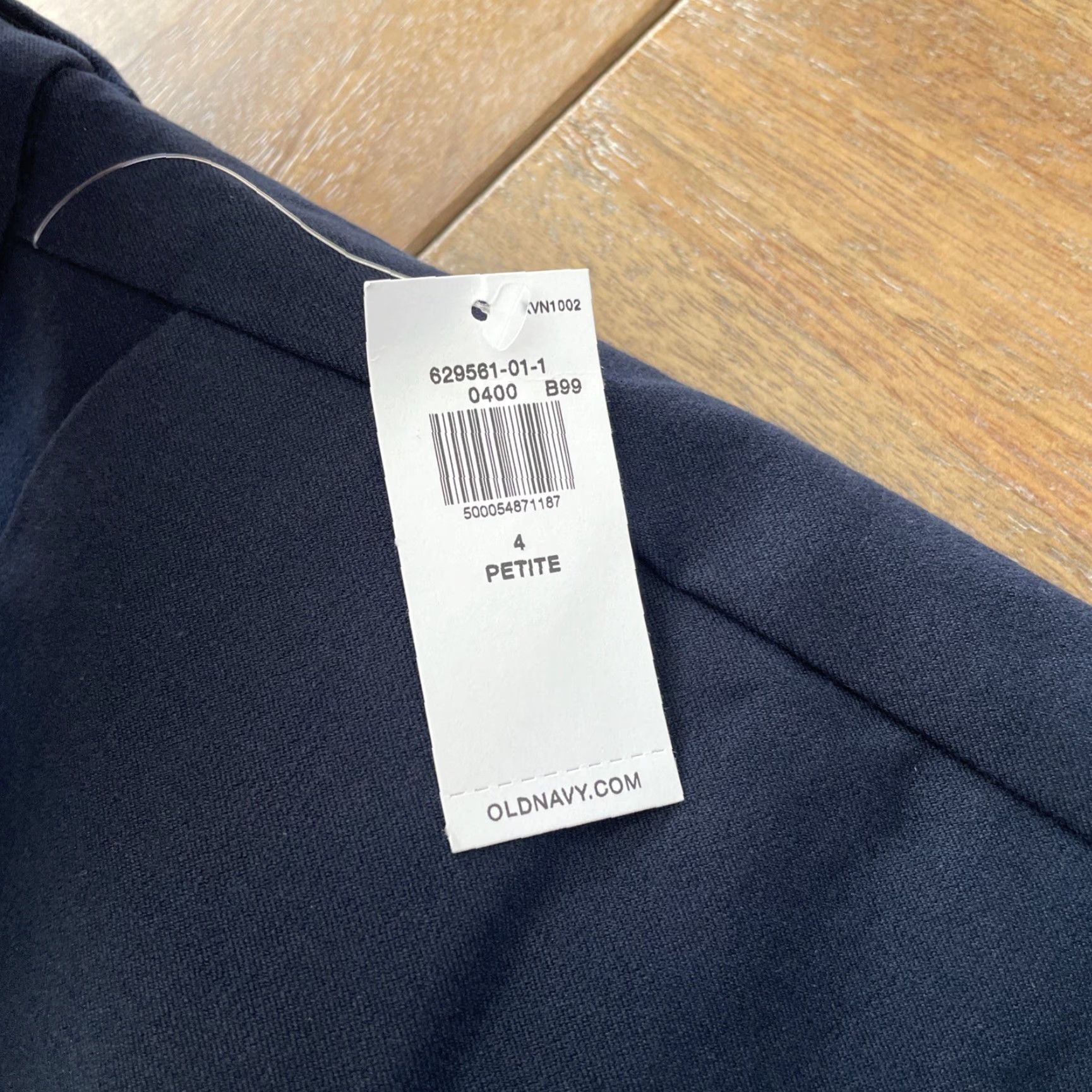 Old Navy Old Navy Pixie Straight High Rise Dress Pants Womens 4 Petite Navy Blue Size 27" / US 4 / IT 40 - 3 Thumbnail